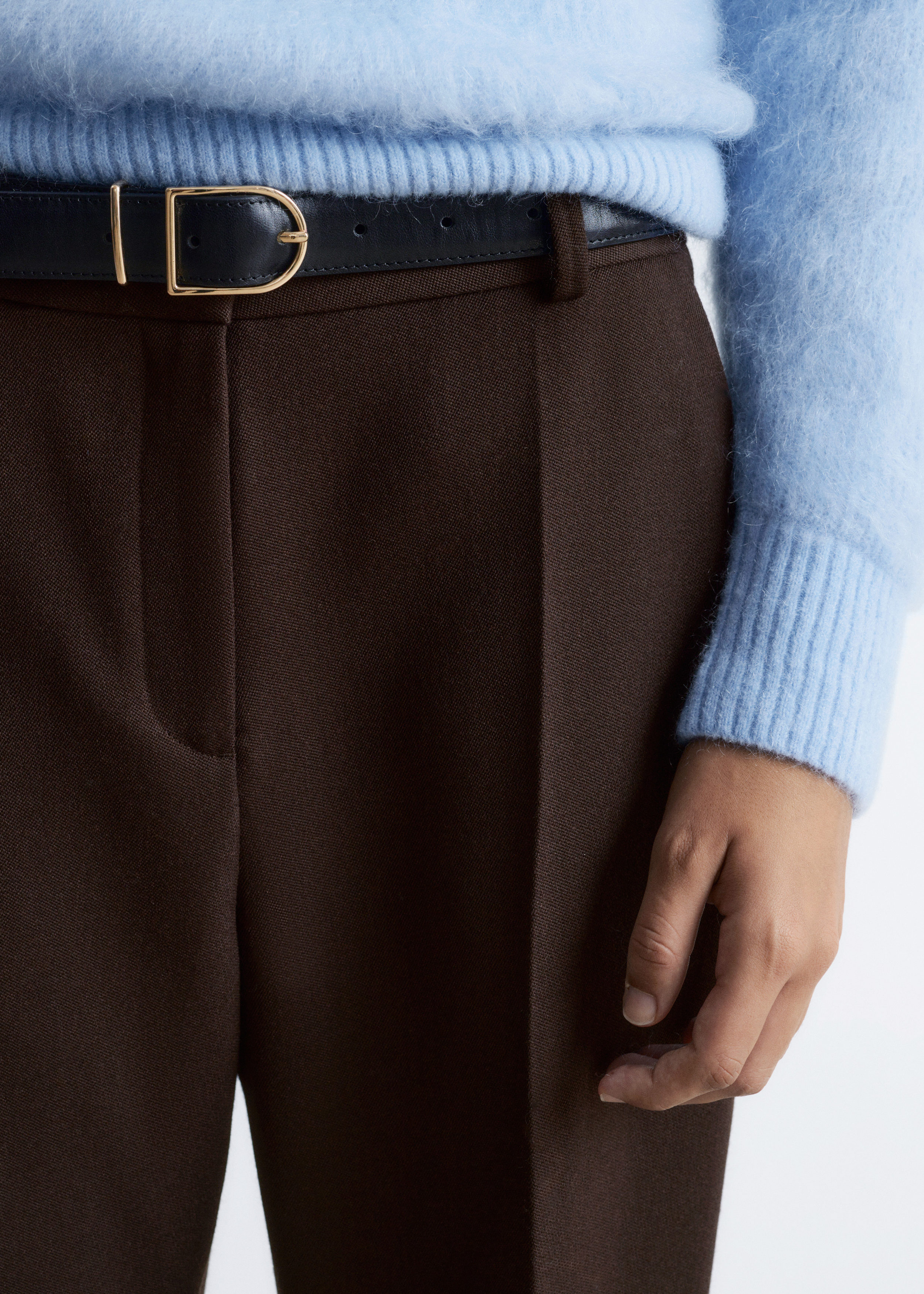 & Other Stories FLARED PRESS-CREASE WOOL TROUSERS