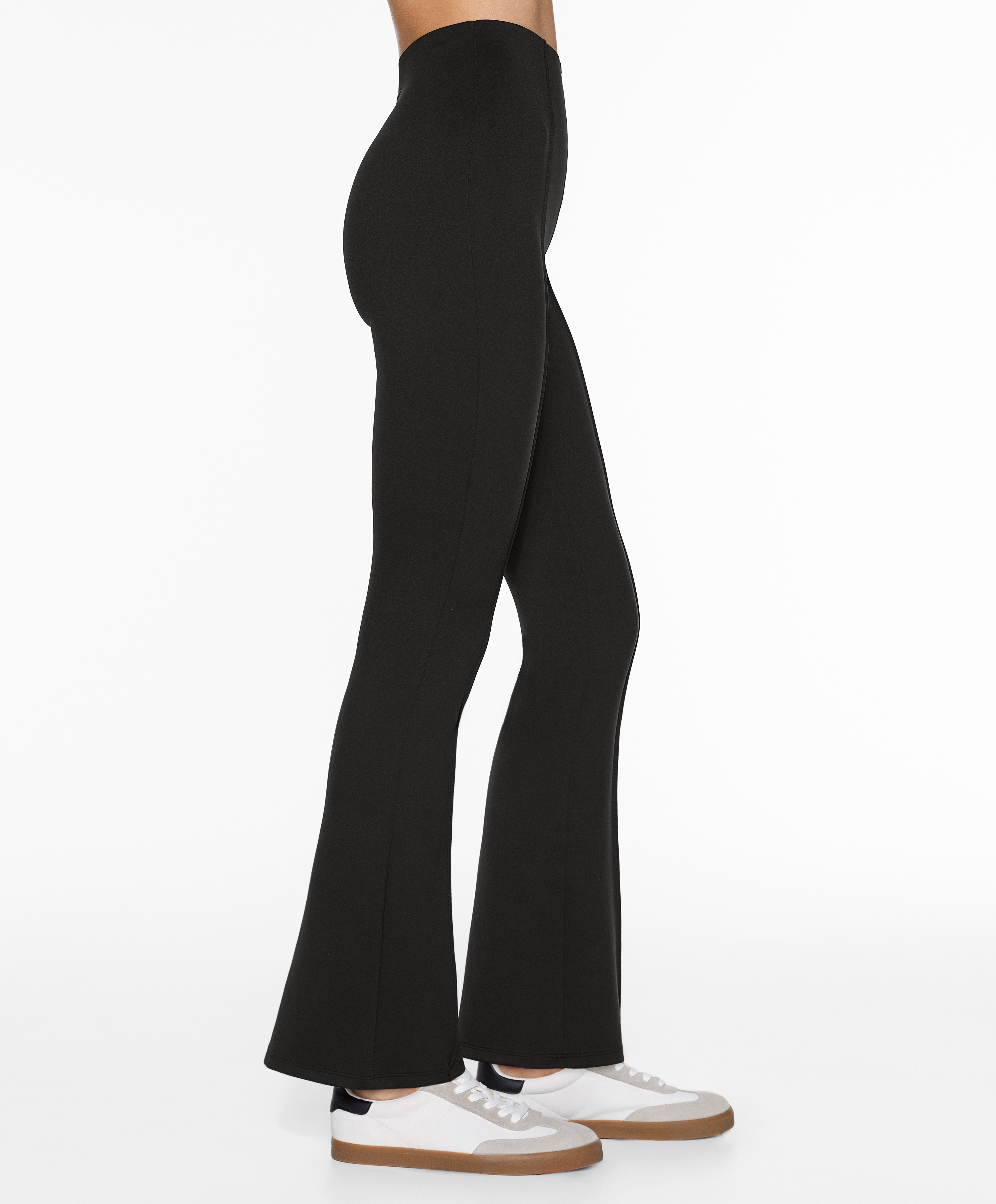 OYSHO Neoprene-effect flare trousers