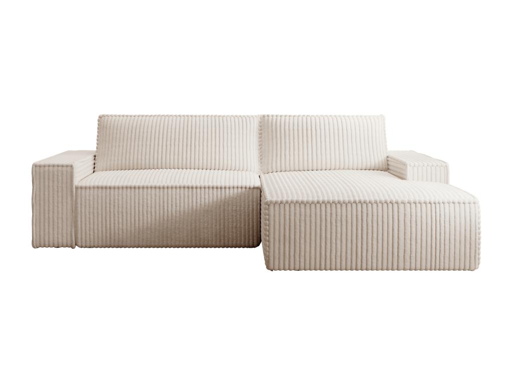 Sofá rinconera derecho de pana beige AMELIA