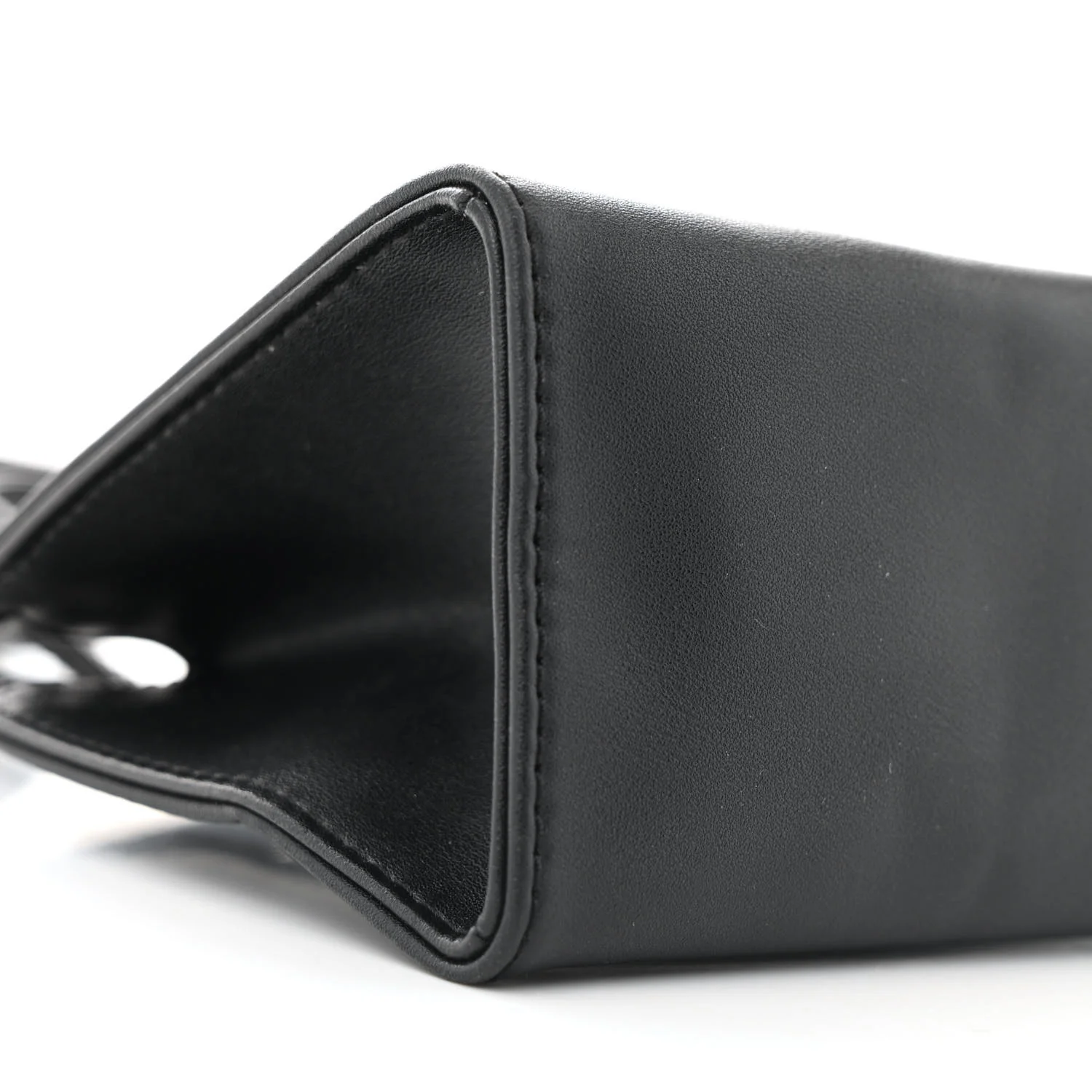 Vegan Leather Small Shopping Bag Black - Top Club