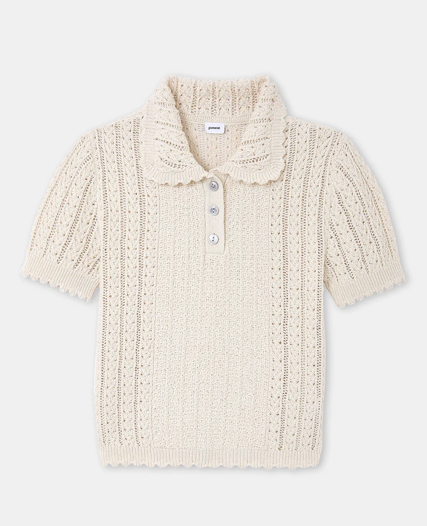 Pimkie Pull manches courtes maille fantaisie et ajourée