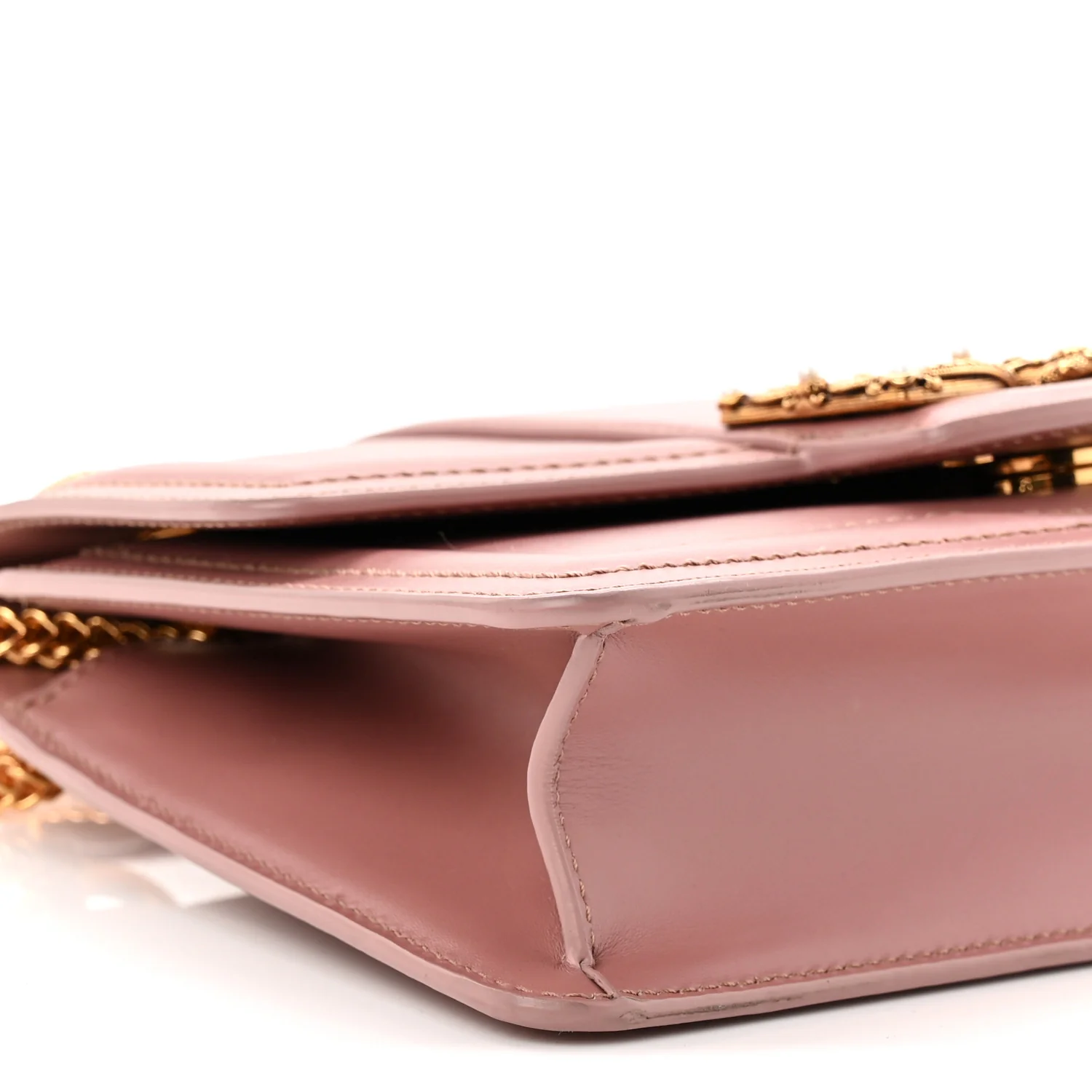 DOLCE GABBANA Smooth Calfskin Small DG Amore Envelope Bag Pink - Top Club