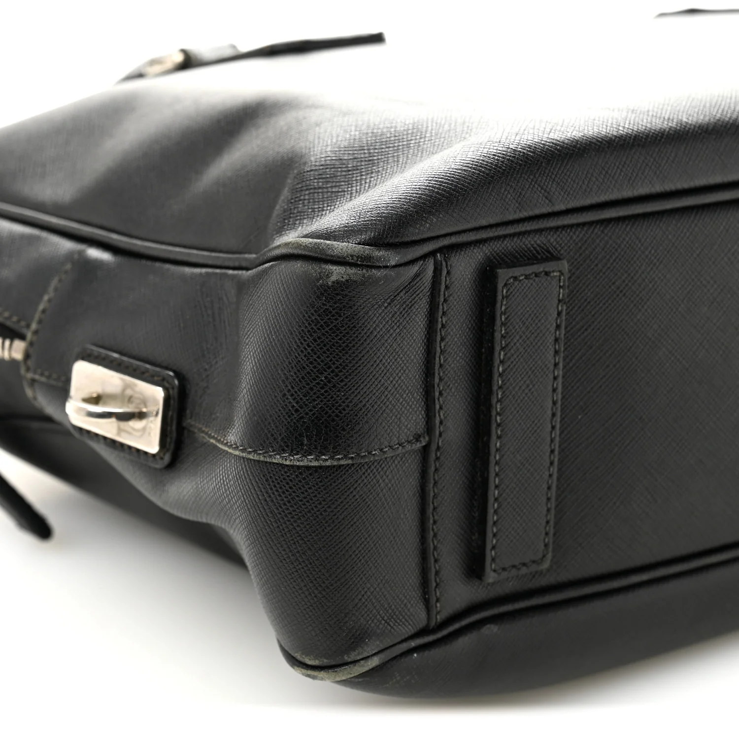 Saffiano Travel Briefcase Black - Top Club