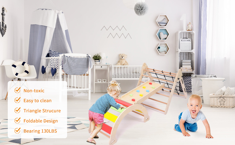 Wooden Climbing Triangle Playground 