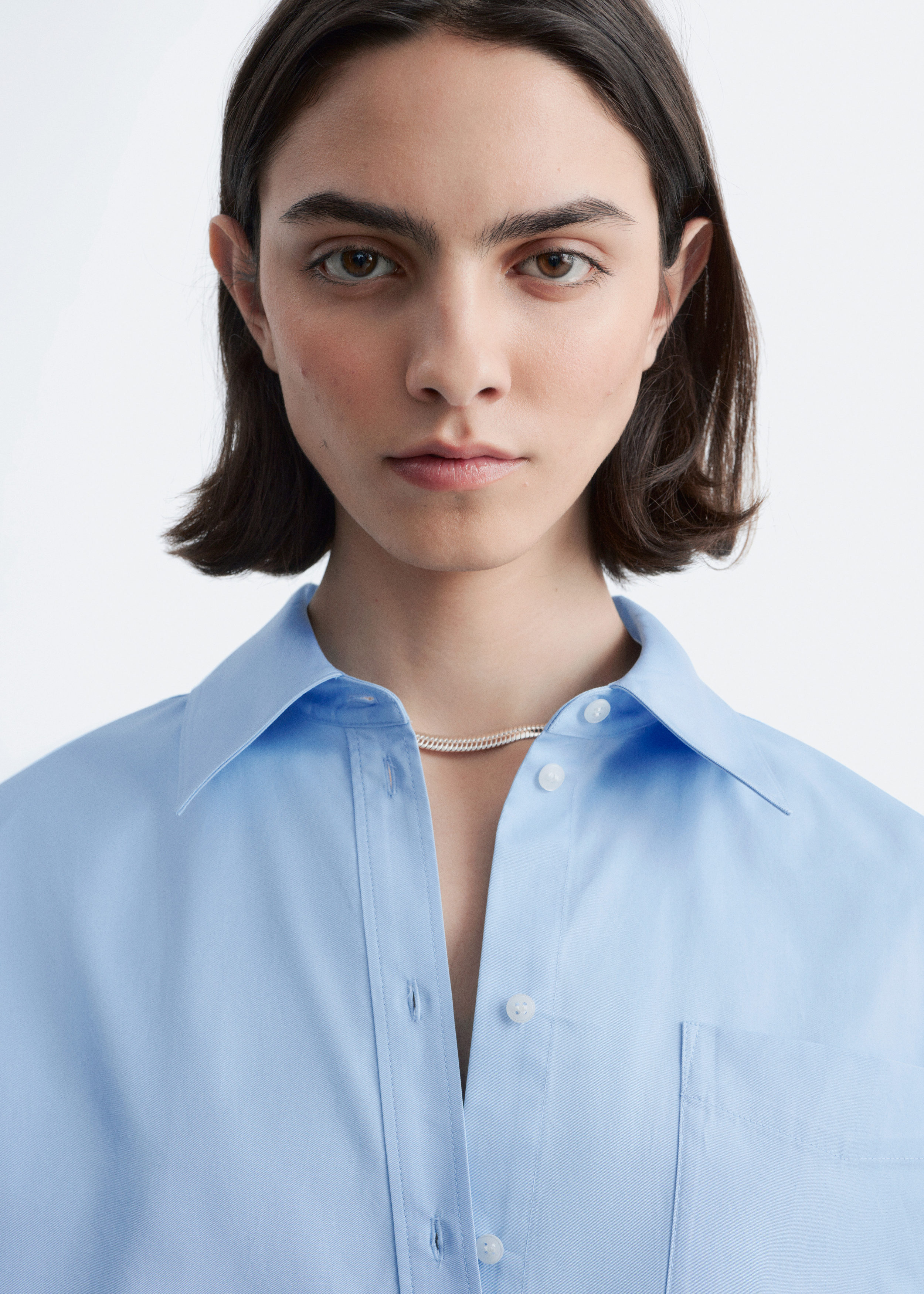 & Other Stories CROPPED DRAWSTRING SHIRT