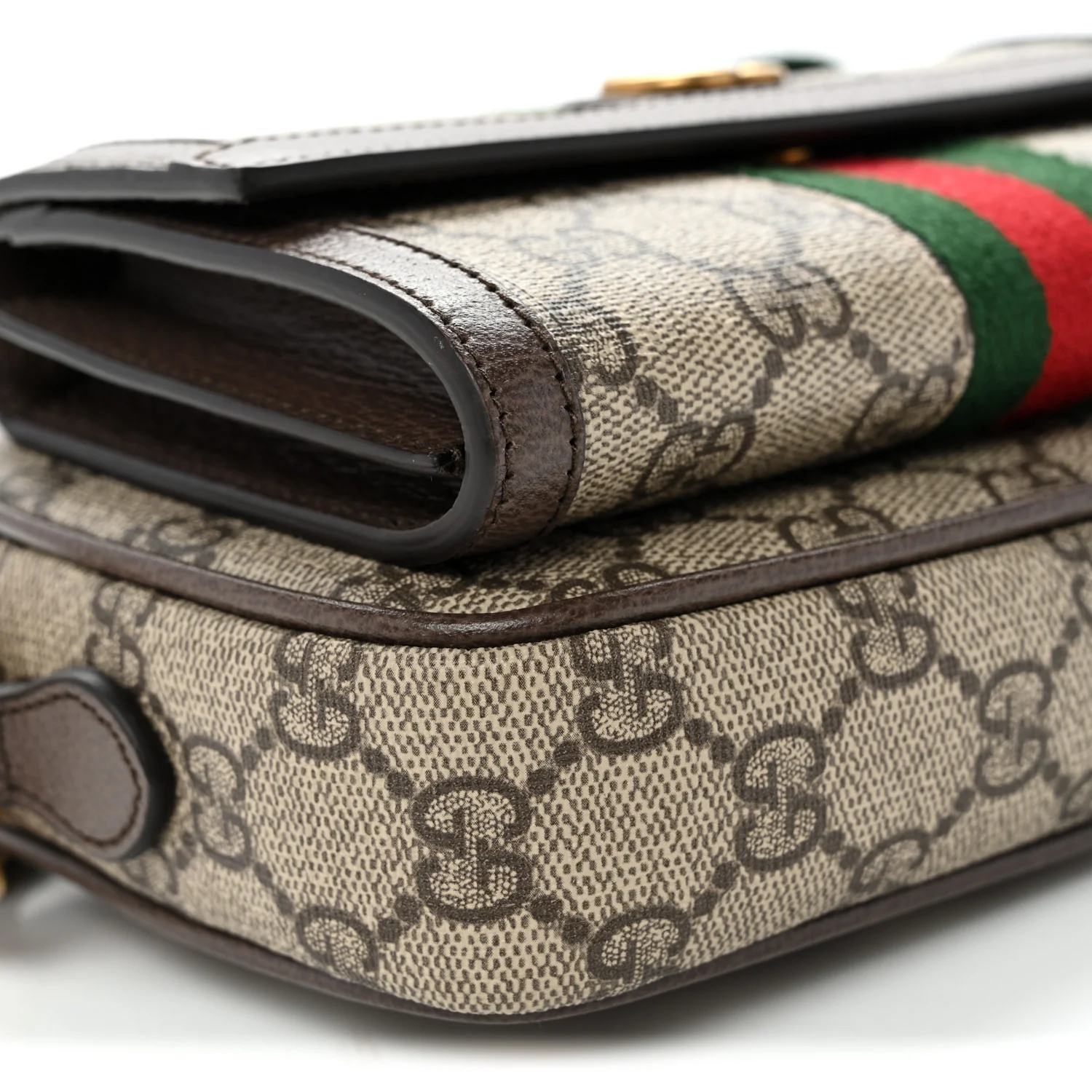GG Supreme Monogram Web Mini Ophidia Bag Beige Ebony - Top Club