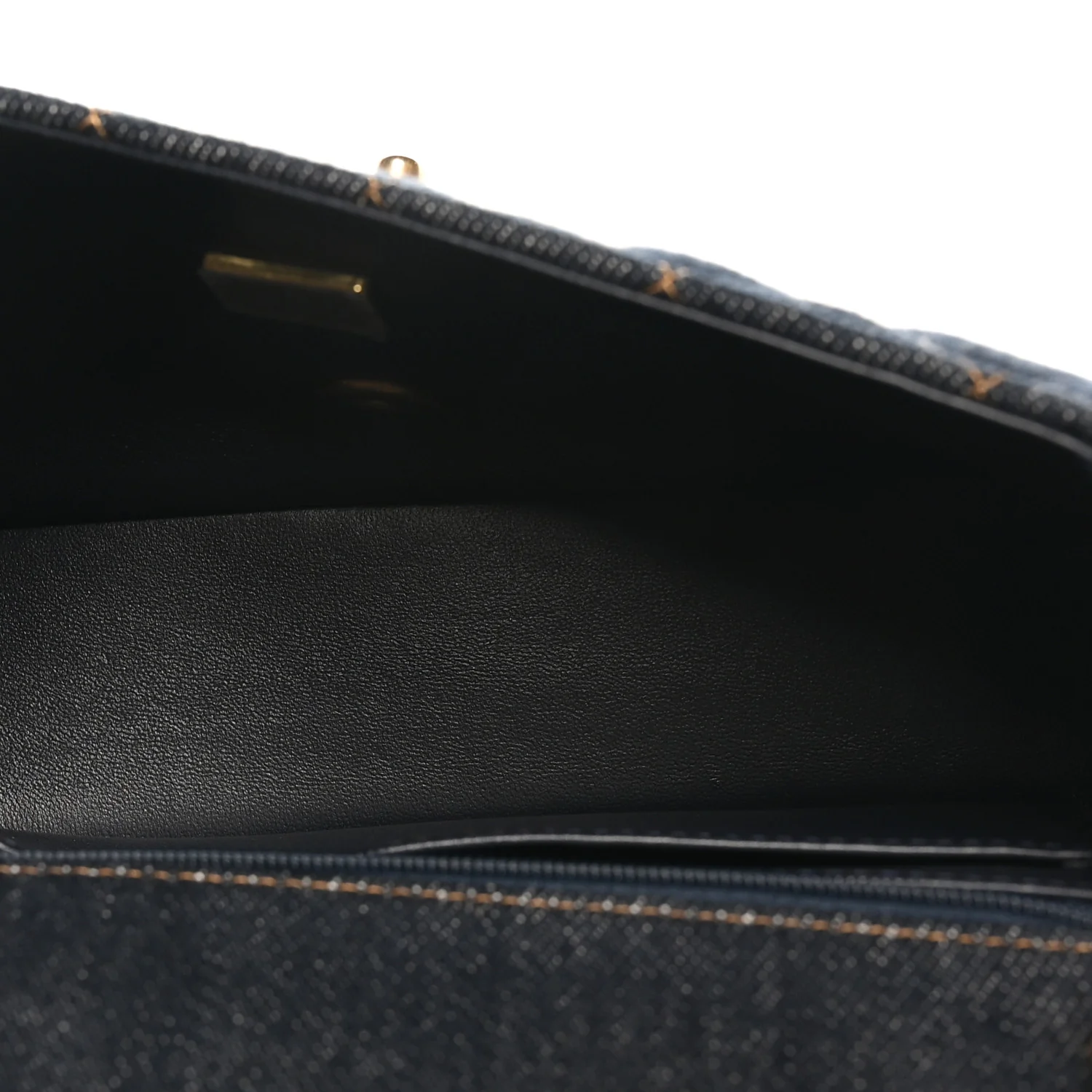 Denim Quilted Mini Rectangular Flap Dark Blue - Top Club