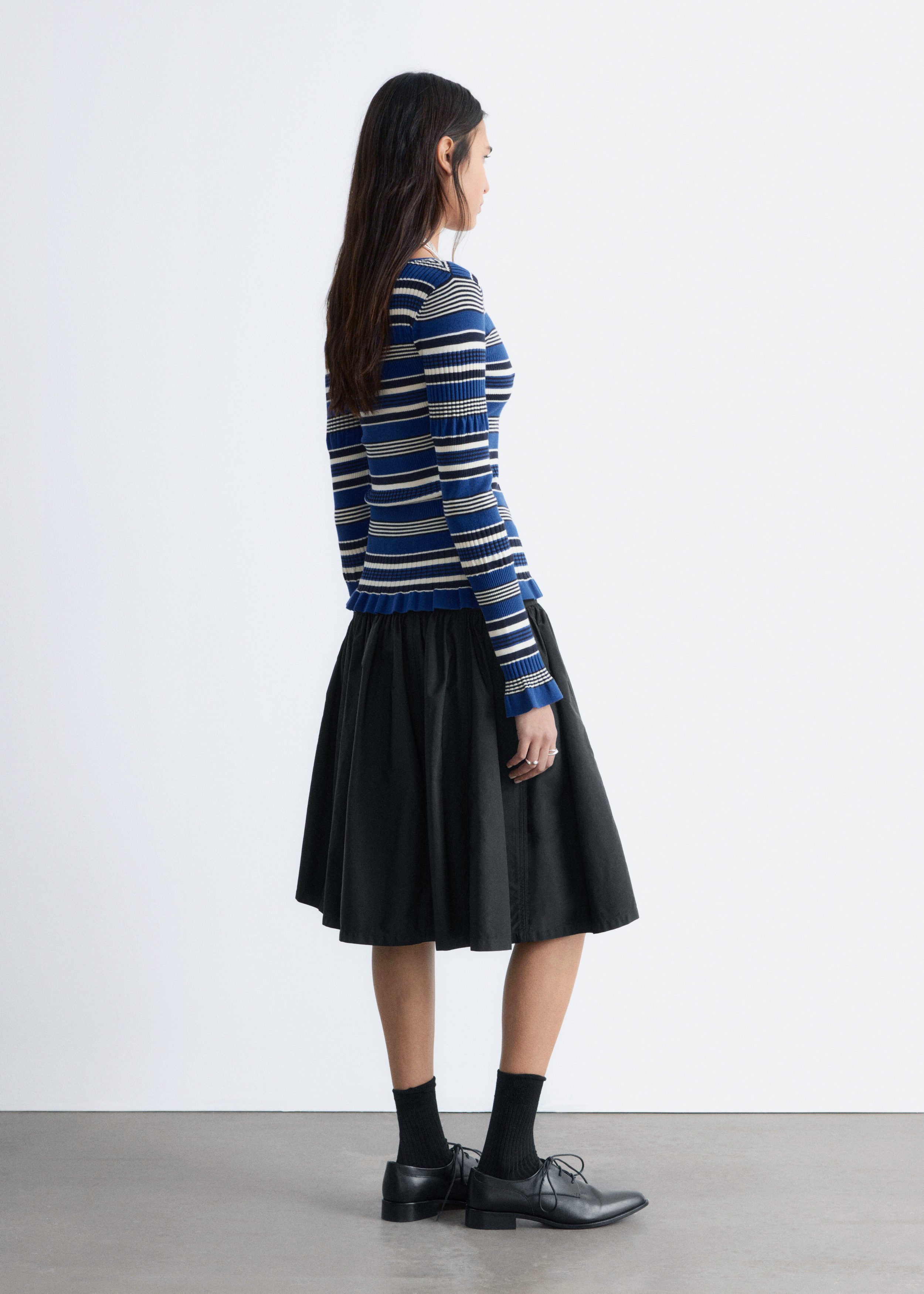 & Other Stories LONG-SLEEVE RIBBED TOP
