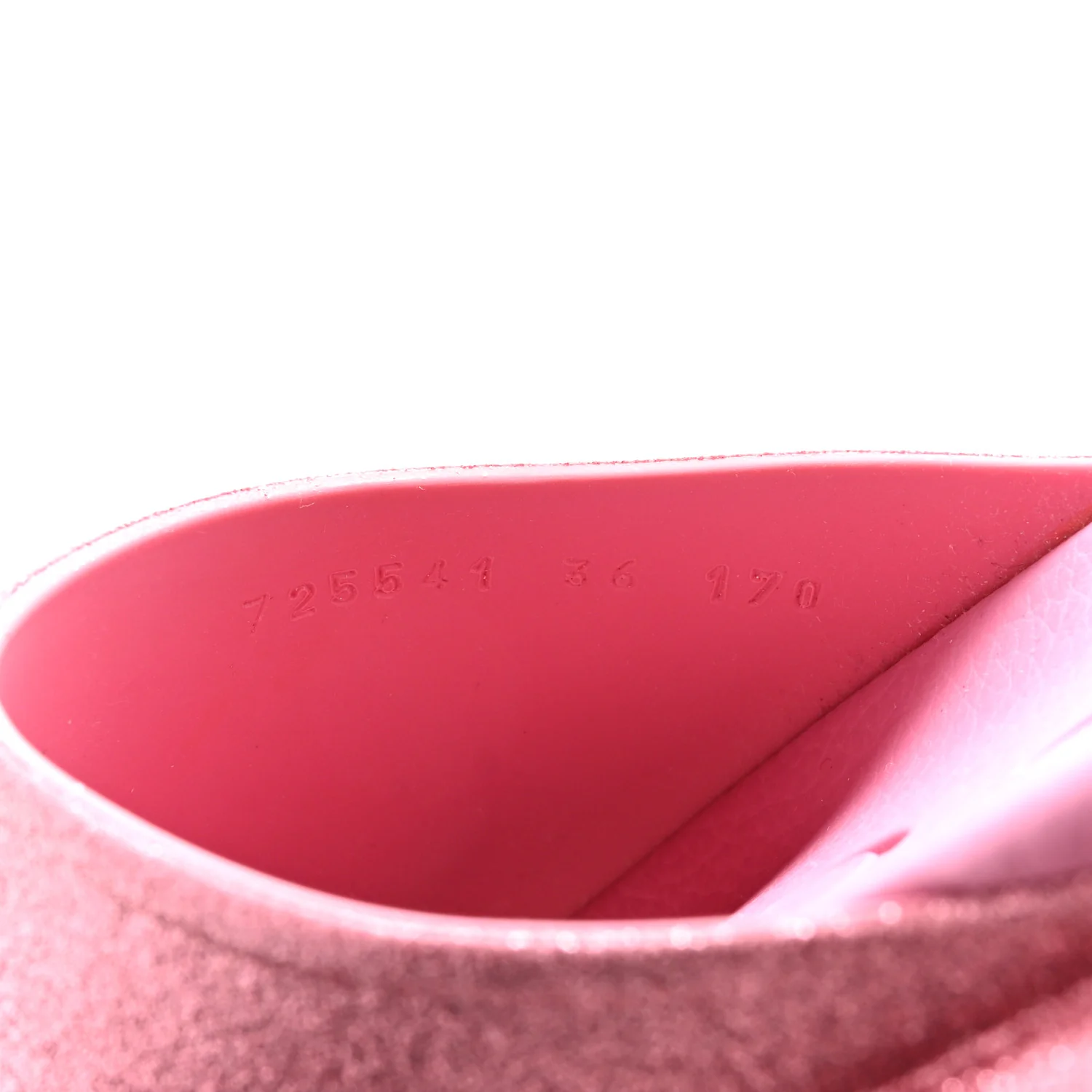 Glitter Rubber Womens Interlocking G Platform 42mm Slide Sandals 36 Rose - Top Club
