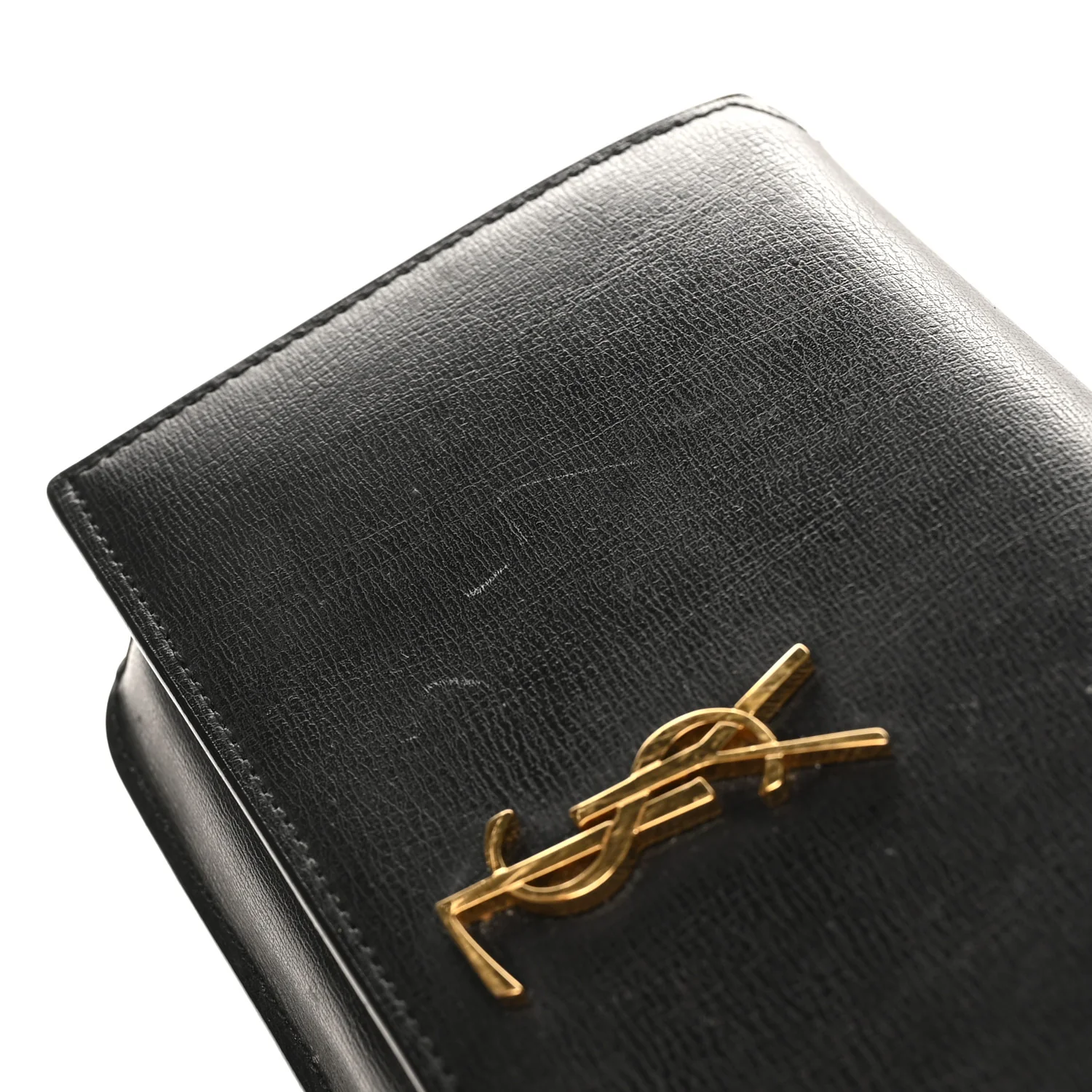 Smooth Calfskin Monogram Phone Holder Crossbody Black - Top Club
