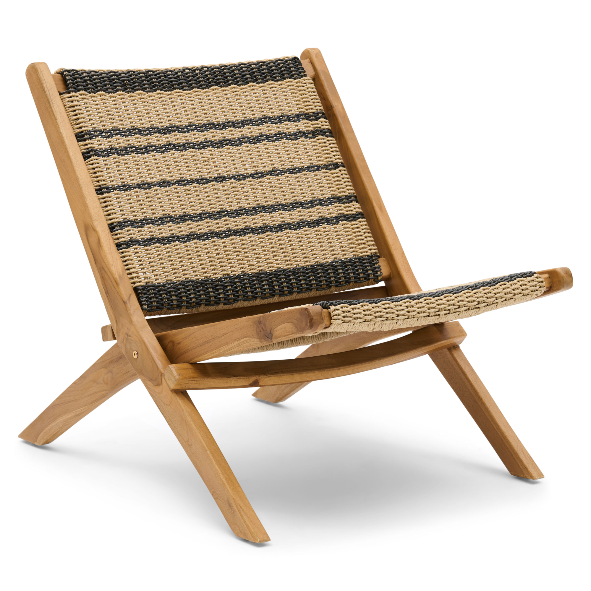 Fauteuil opvouwbaar Stephan natural teak/black