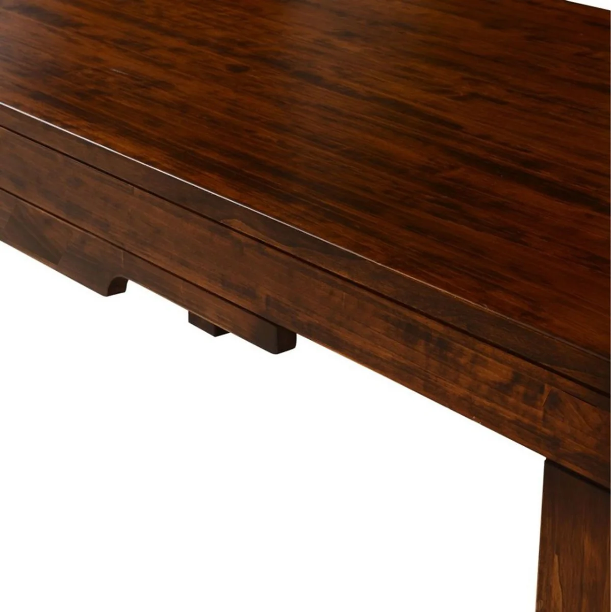 Luxury vintage style dining table dark brown 180 x 93.5 x H. 78 cm - Rectangular solid wood dining room table - Dining room furniture - Solid wood furniture - Vintage style furniture - Luxury furniture