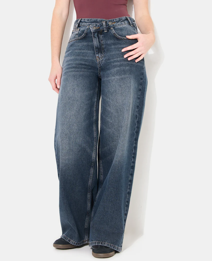 Pimkie Jean wide avec boutonnage décalé
