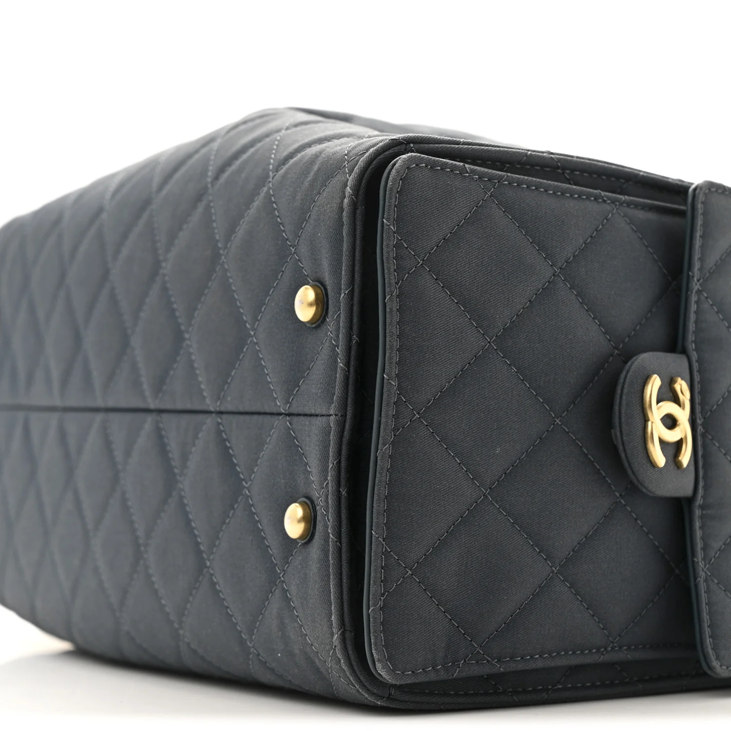 Canvas Quilted Medium Chanel 25 Handbag Dark Blue - Top Club