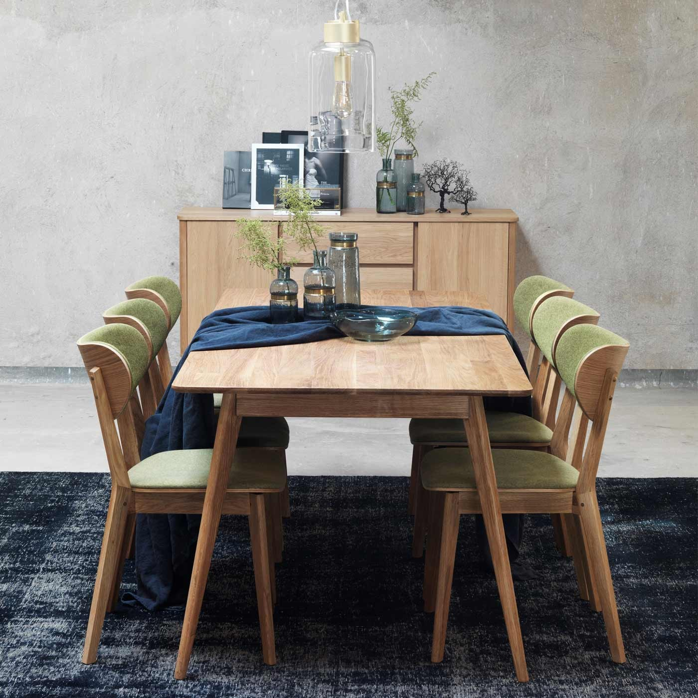 Eettafel Yumi - Donker eiken - 190 cm x 90 cm - verlengbaar