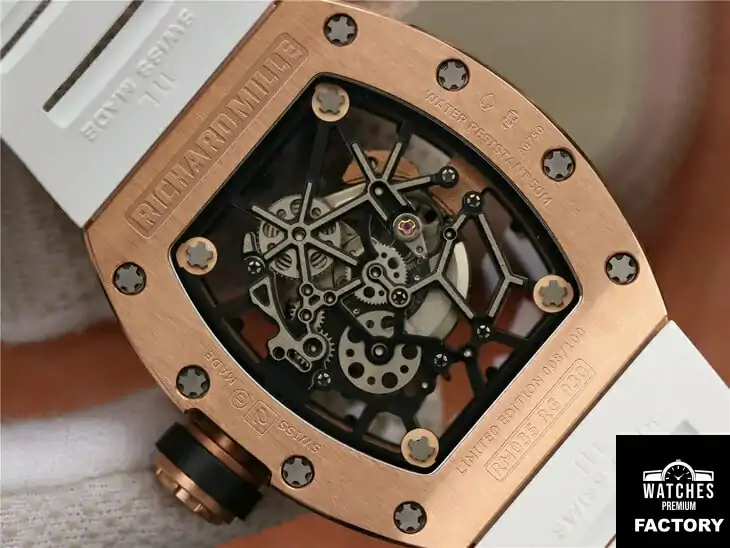 Richard Mille RM035 Americas KV Factory White Rubber Strap