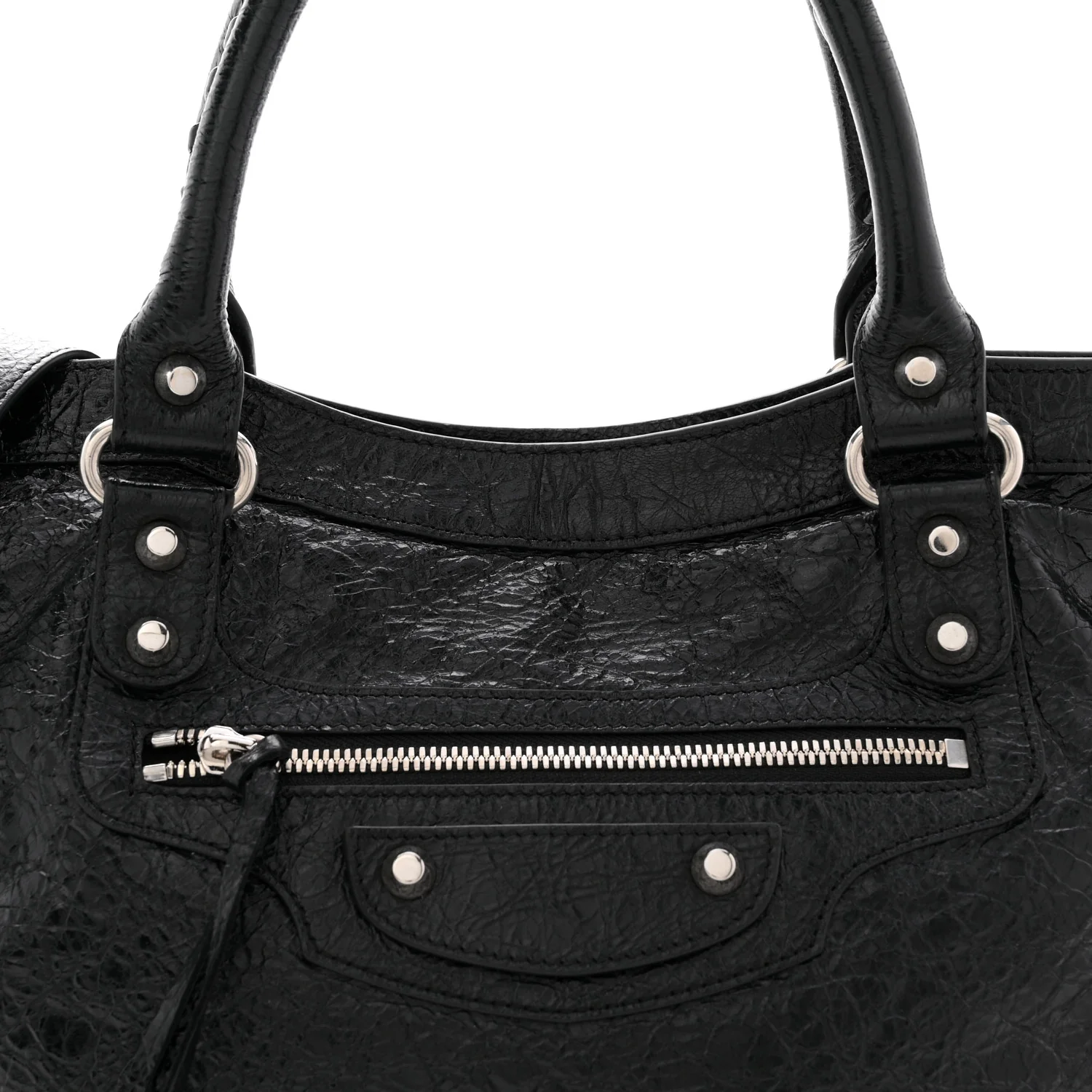 Agneau Arena Silver Hardware Medium Le City Black - Top Club