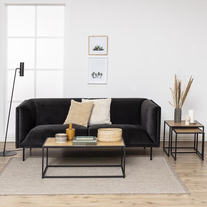 Bijzettafel Top naturel - set van 2