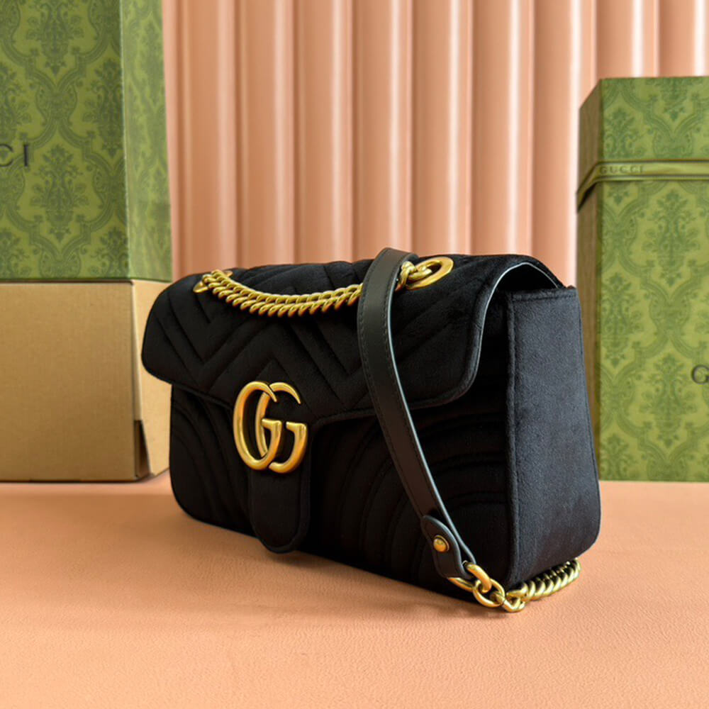 GG Velvet Small Marmont shoulder bag - Top Club