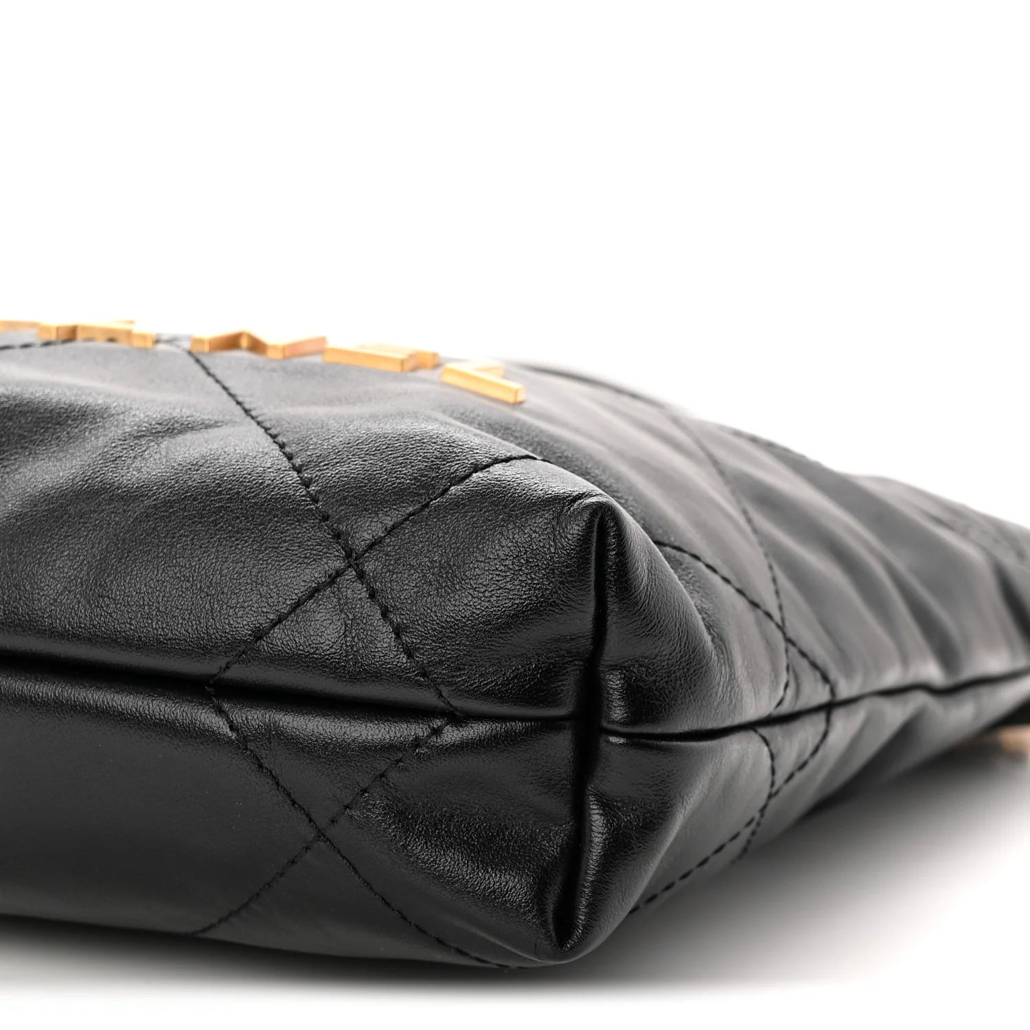 Shiny Calfskin Quilted Mini Chanel 22 Black - Top Club