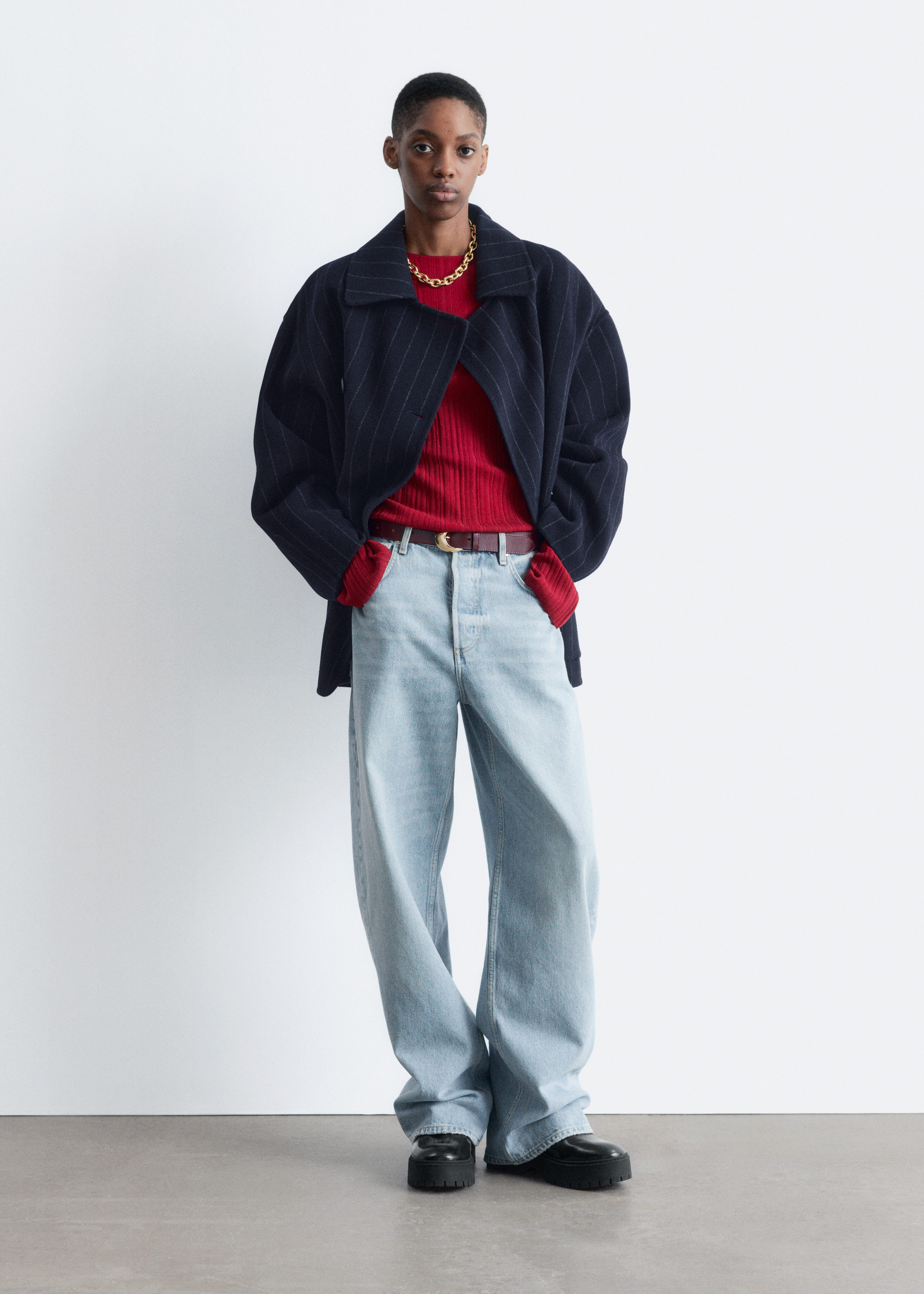 & Other Stories COCOON-SHAPED WOOL JACKET