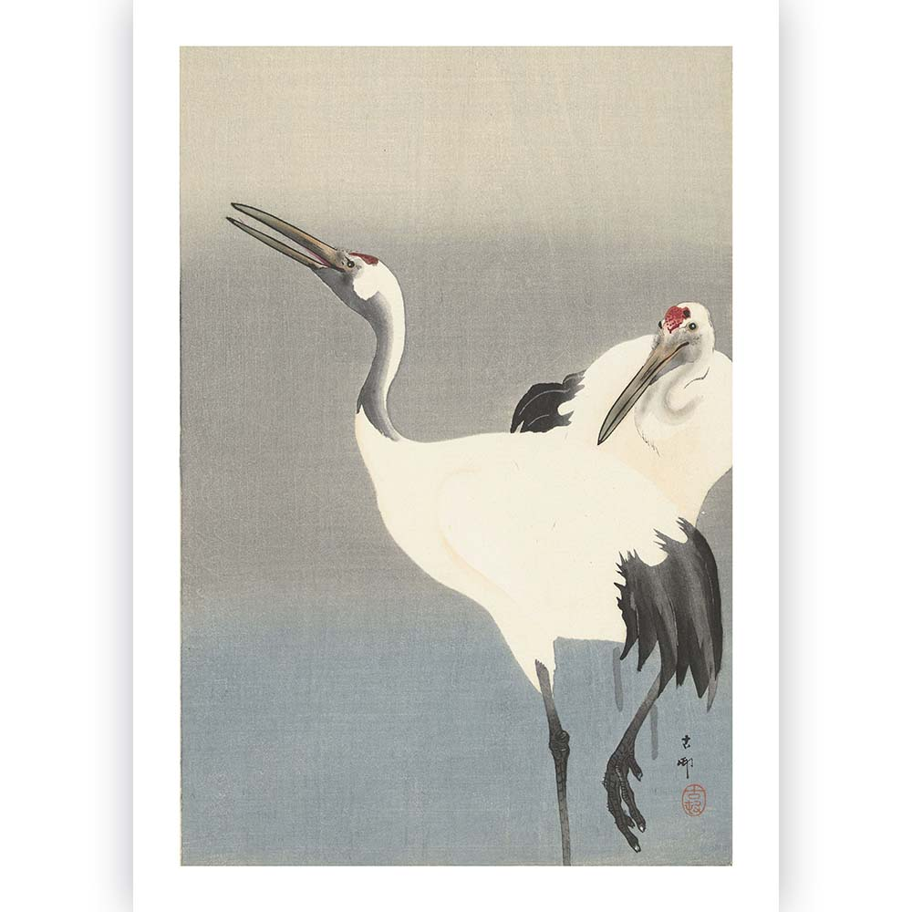 Poster Ohara Koson - Kraanvogel 70x100 cm