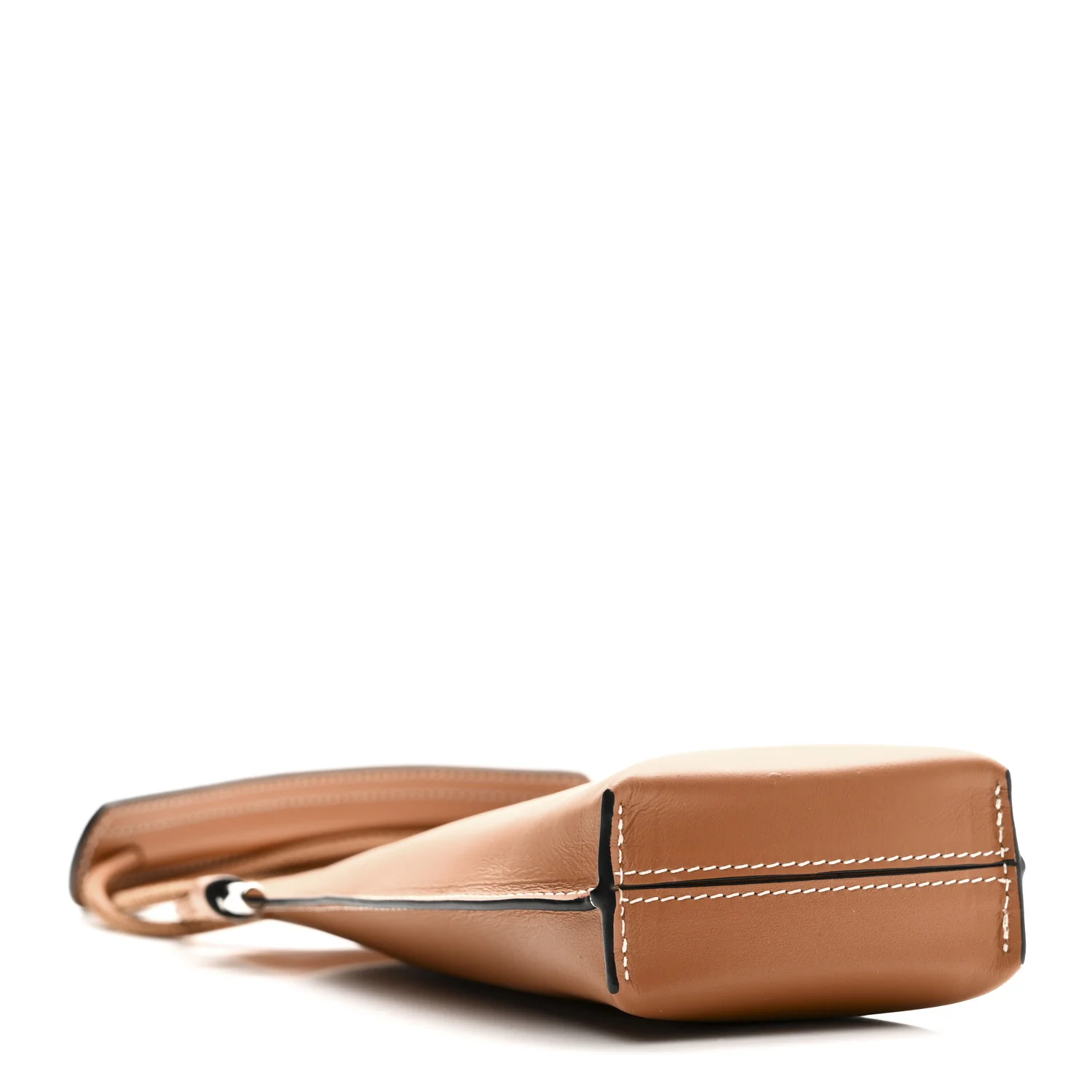 Smooth Calfskin Anagram Phone Pouch Tan - Top Club