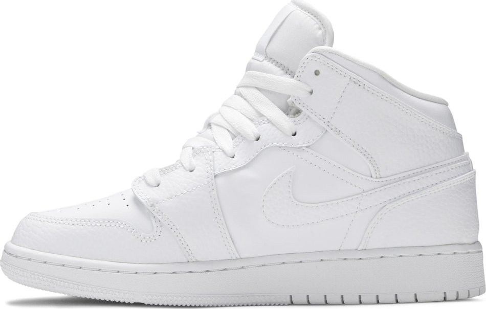 Air Jordan 1 Mid GS  Triple White  554725-130 - Sneaker Replica Workshop