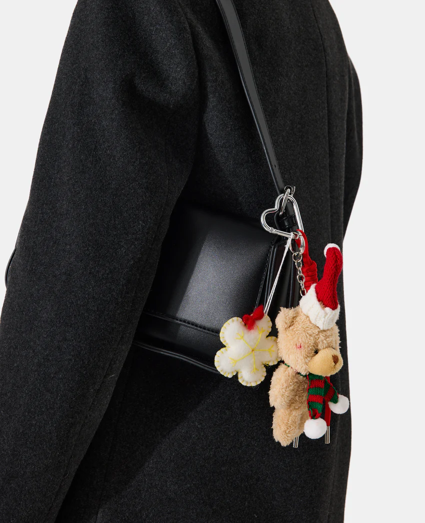 Pimkie Déco de sac Ourson de Noël avec corde et flocon