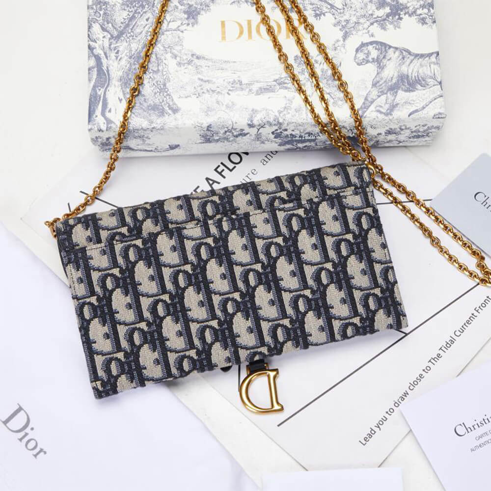 Dior LONG SADDLE WALLET WITH CHAIN - Top Club