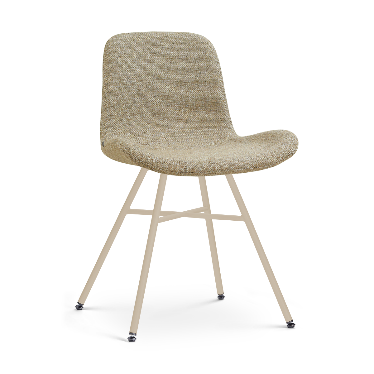 Eetkamerstoel Noa-Fé beige onderstel taupe melange