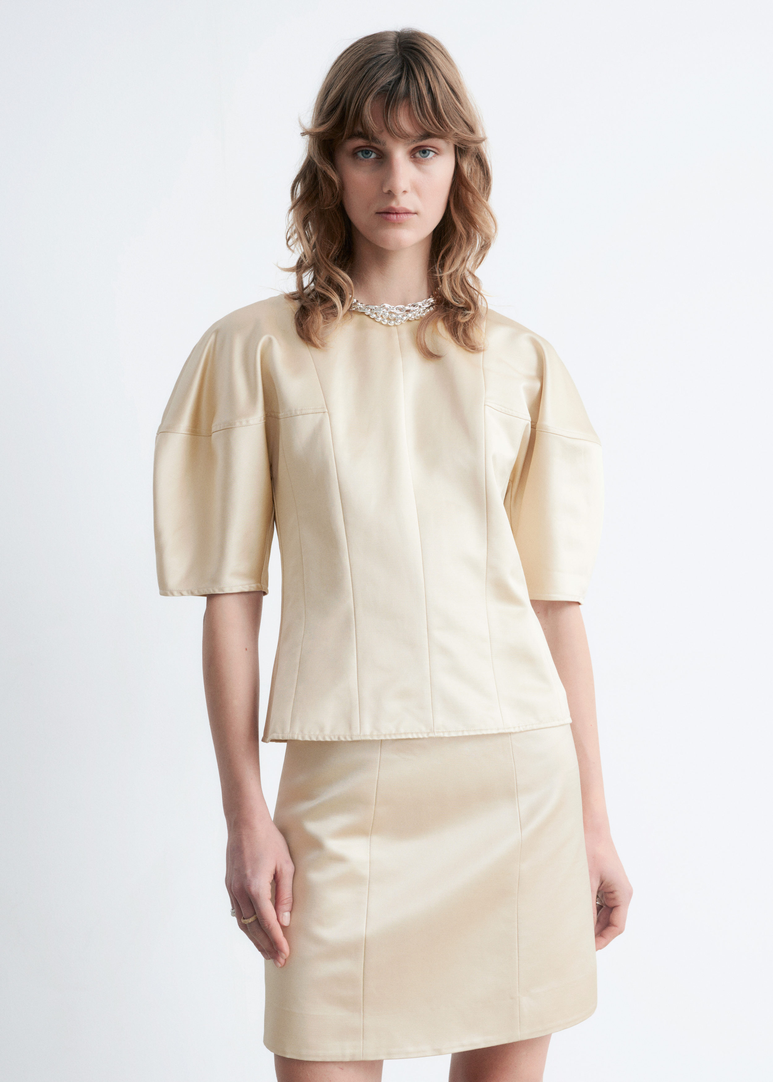 & Other Stories SATIN MINI SKIRT