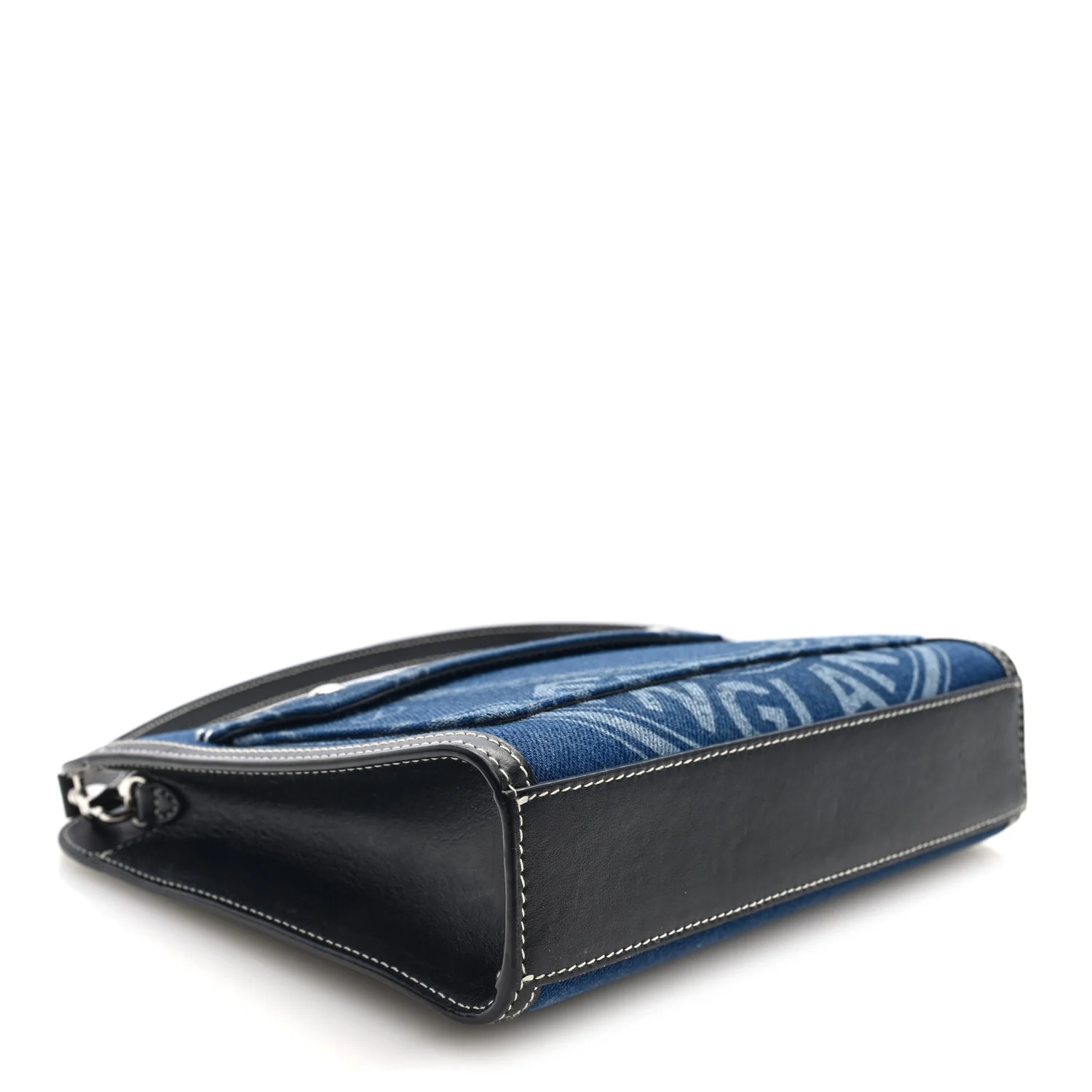 Denim Smooth Calfskin Mini Pocket Bag Blue - Top Club