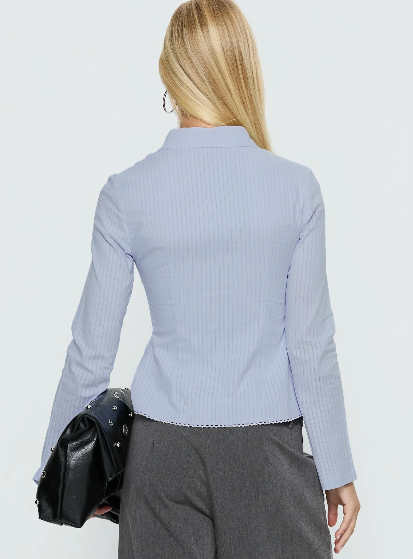 Emersonne Button Up Top Blue