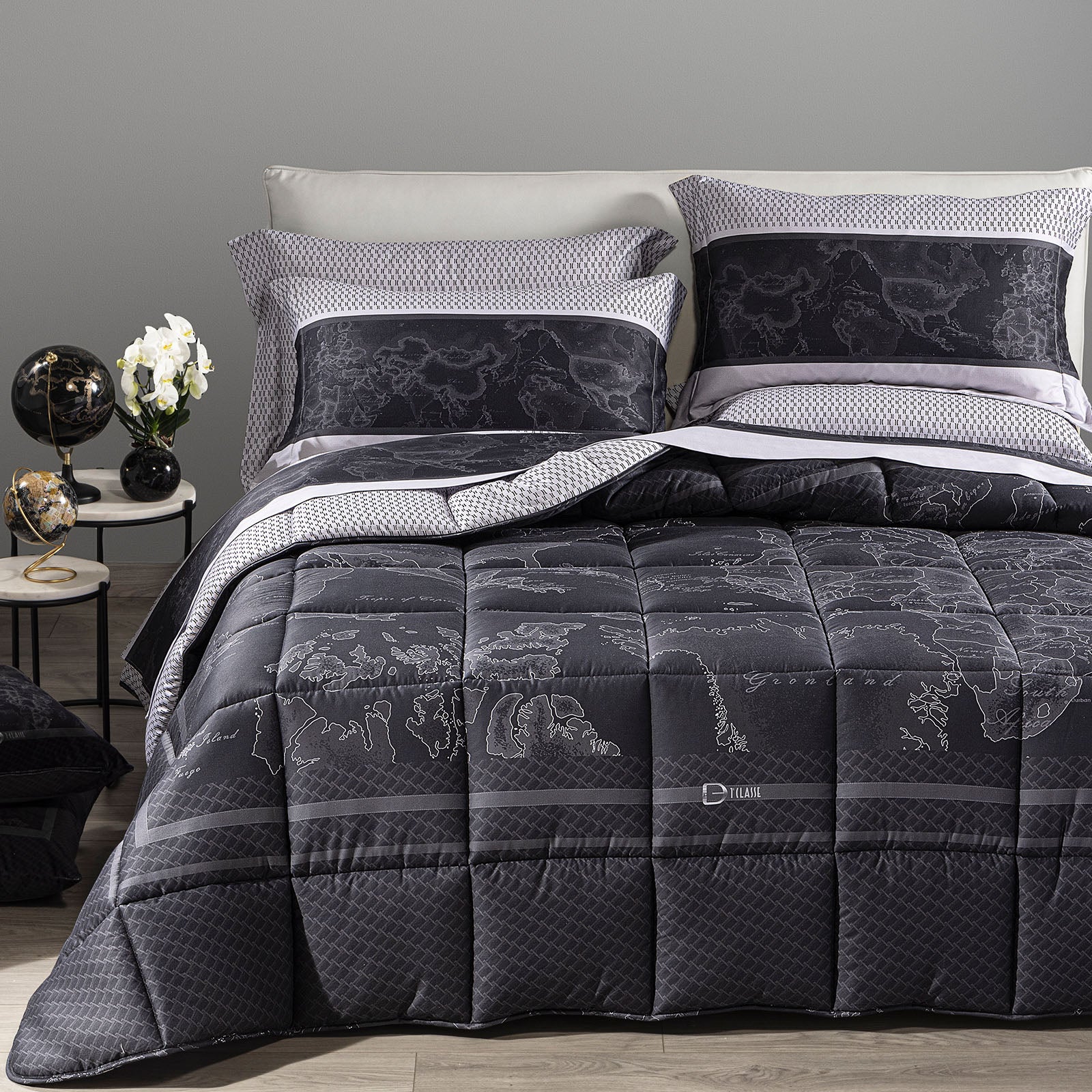 Trapunta In Raso Di Cotone Geo Night Matrimoniale Unica Alviero Martini 1A Classe