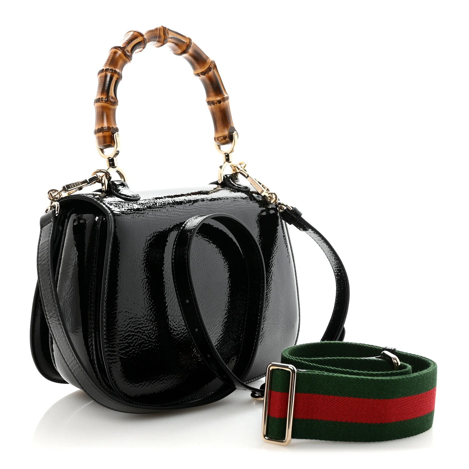Skipper Calf Web Medium Bamboo 1947 Top Handle Bag Black - Top Club