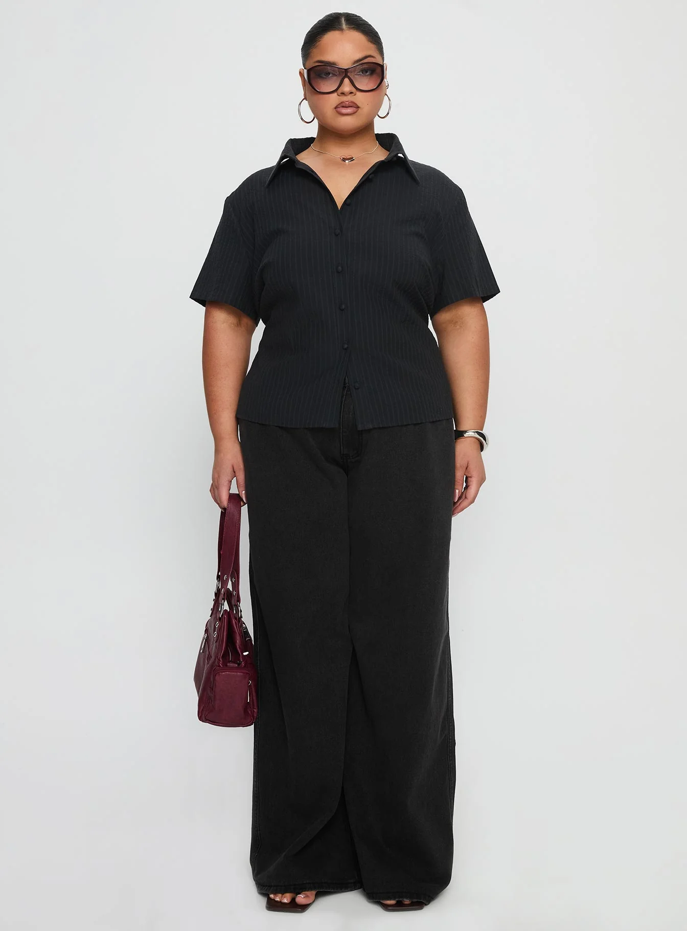 Arnica Top Black Stripe Curve