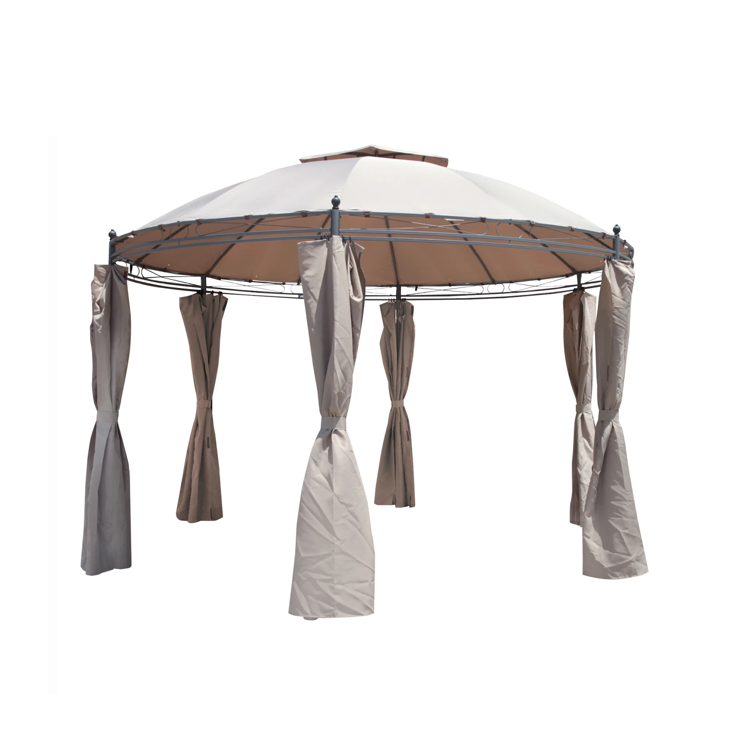 Gazebo in acciaio e poliestere Braga 350x350x270 cm