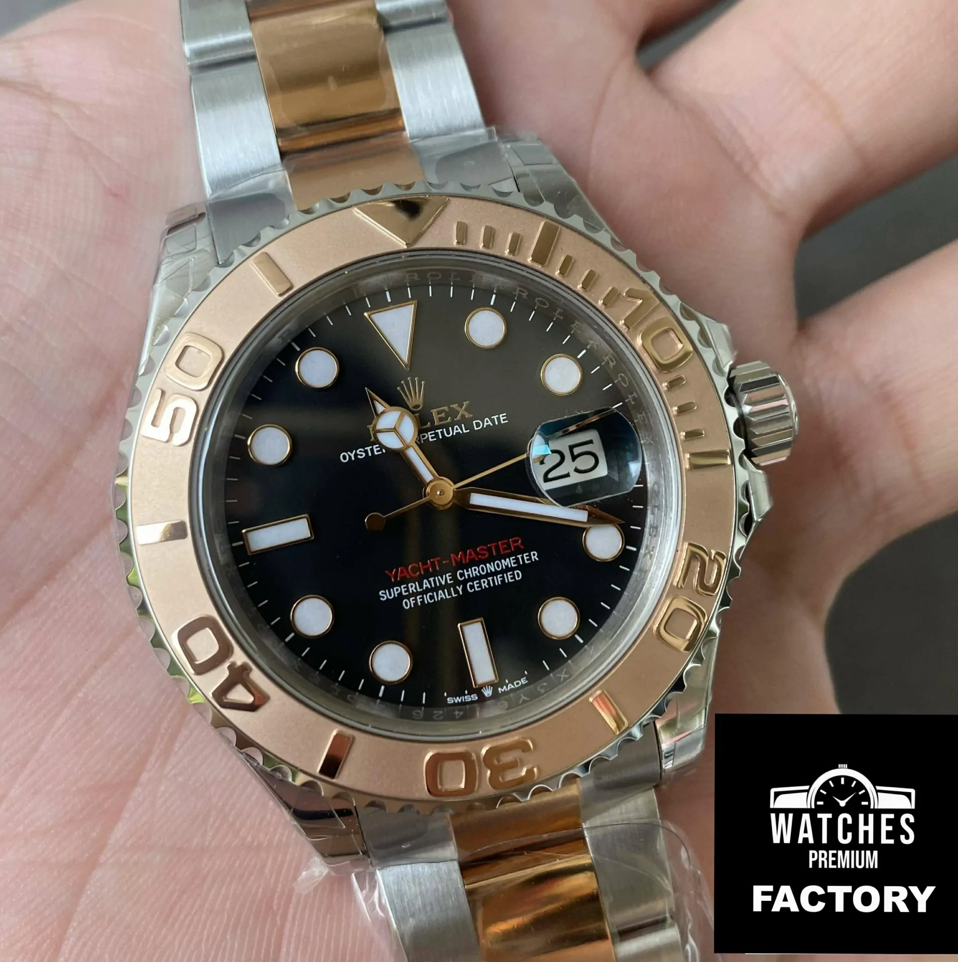 Rolex Yacht Master M126621-0002 VS Factory Rose Gold Black Dial