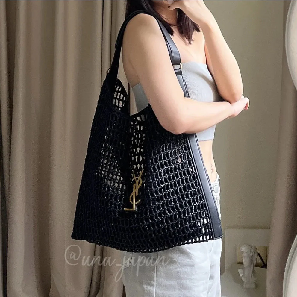 SAINT LAURENT YSL Raffia tote Bag - Top Club