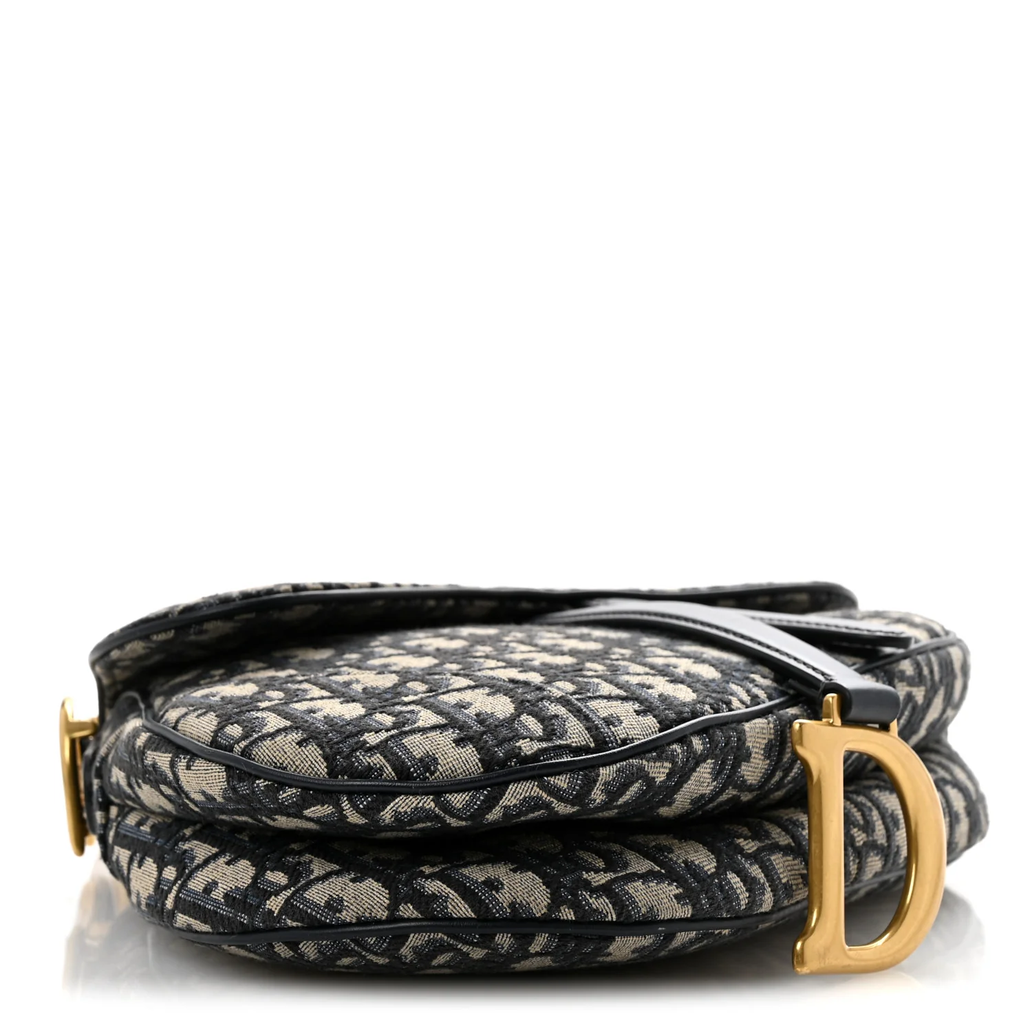 Oblique Saddle Bag With Strap Blue - Top Club