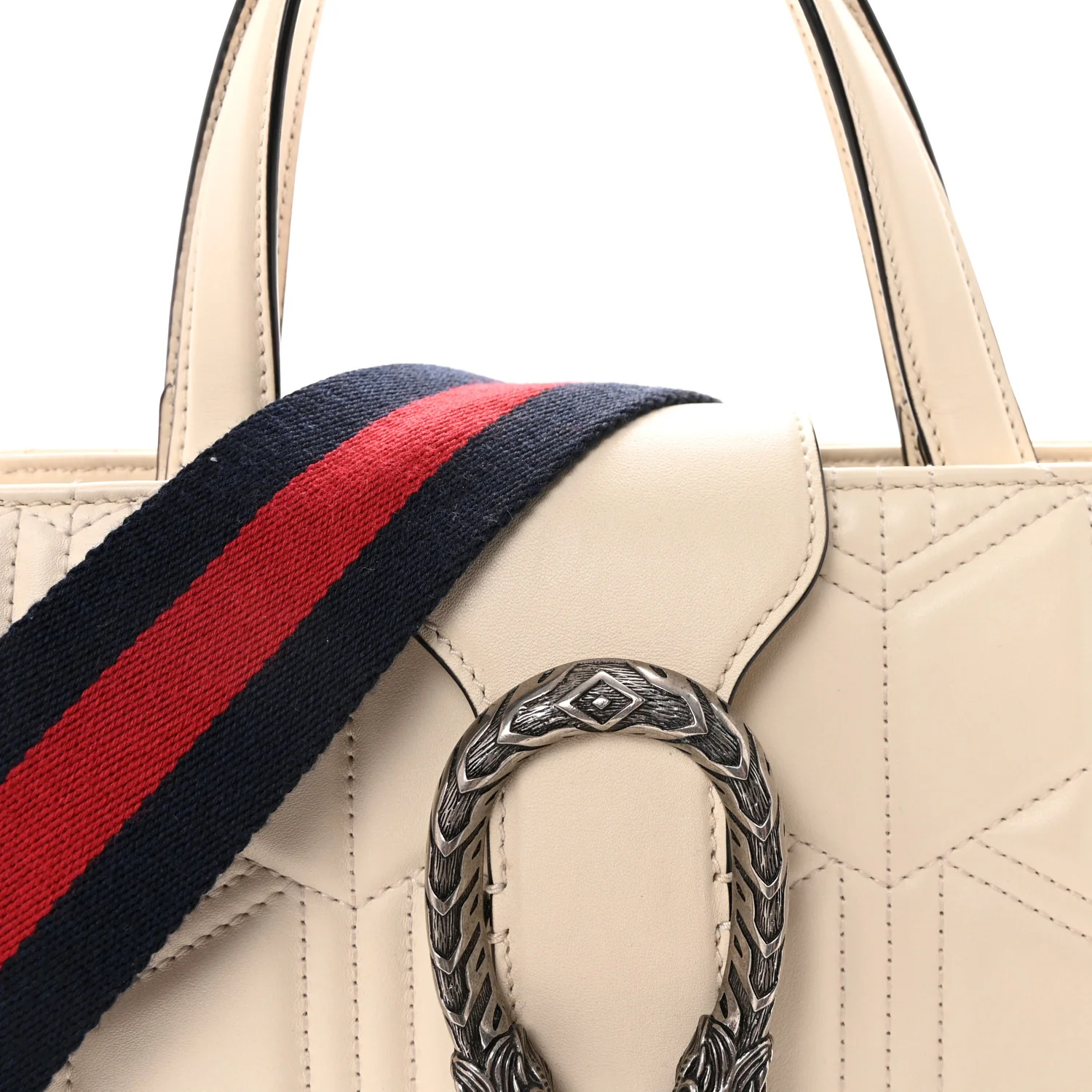 Cafskin Web Quilted Large Dionysus Tote Bag White - Top Club