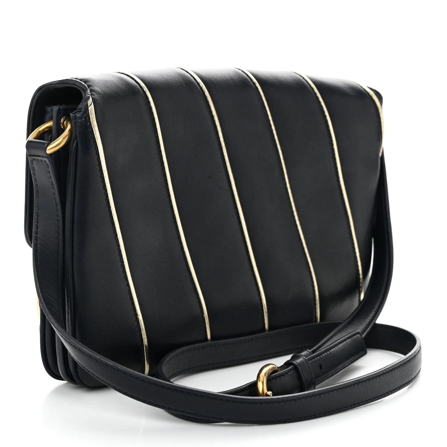 Lambskin Quilted Le Maillon Satchel Marine - Top Club
