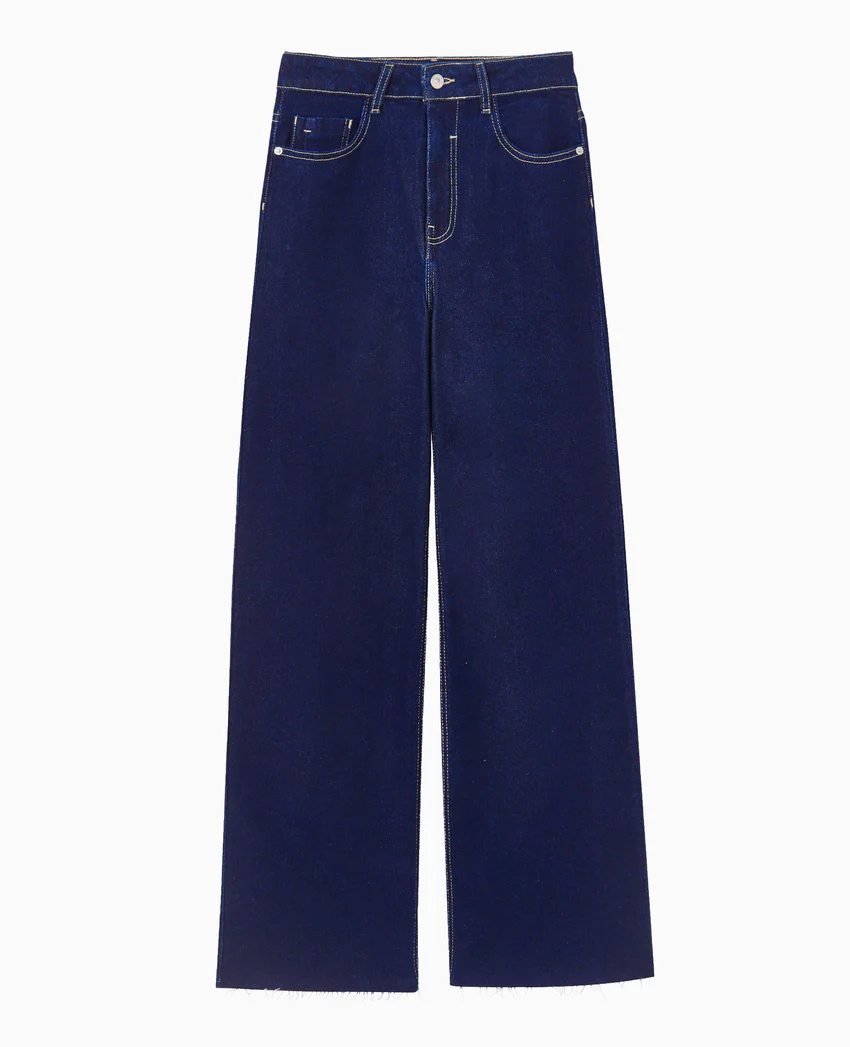 Pimkie J71-1 / Jean wide taille haute bas coupés