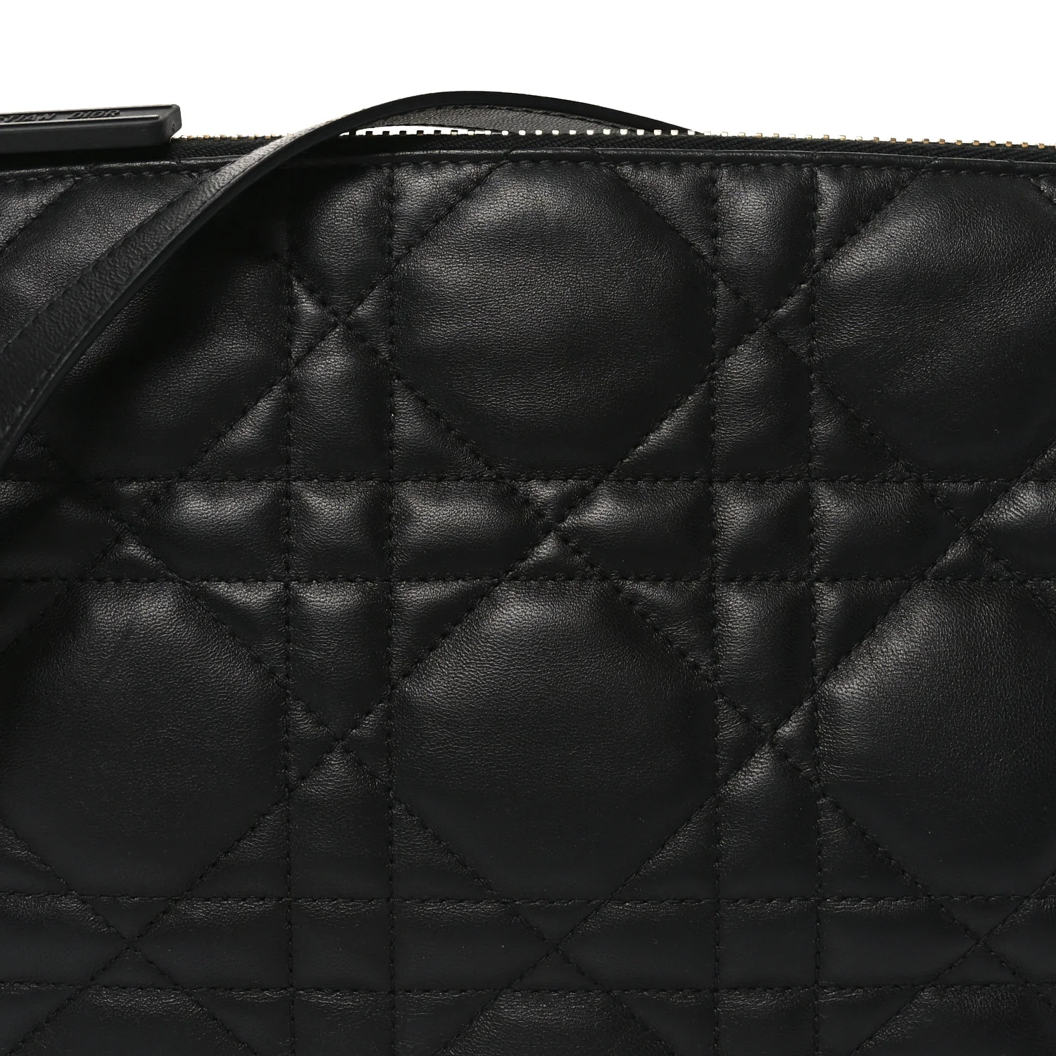 Lambskin Cannage Medium Dior Vibe Hobo Bag Black - Top Club