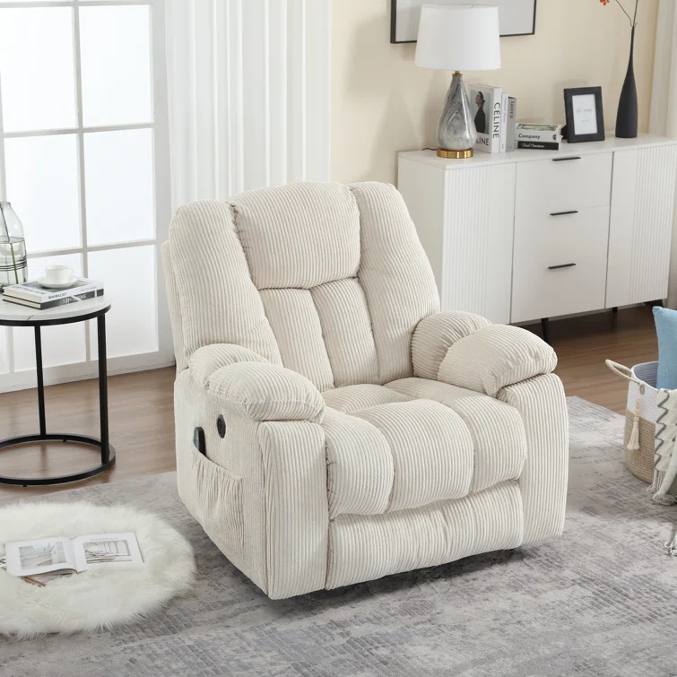 41'' Oversized Power Lift Chair - Heated Massage Electric Recliner with Super Soft Padding