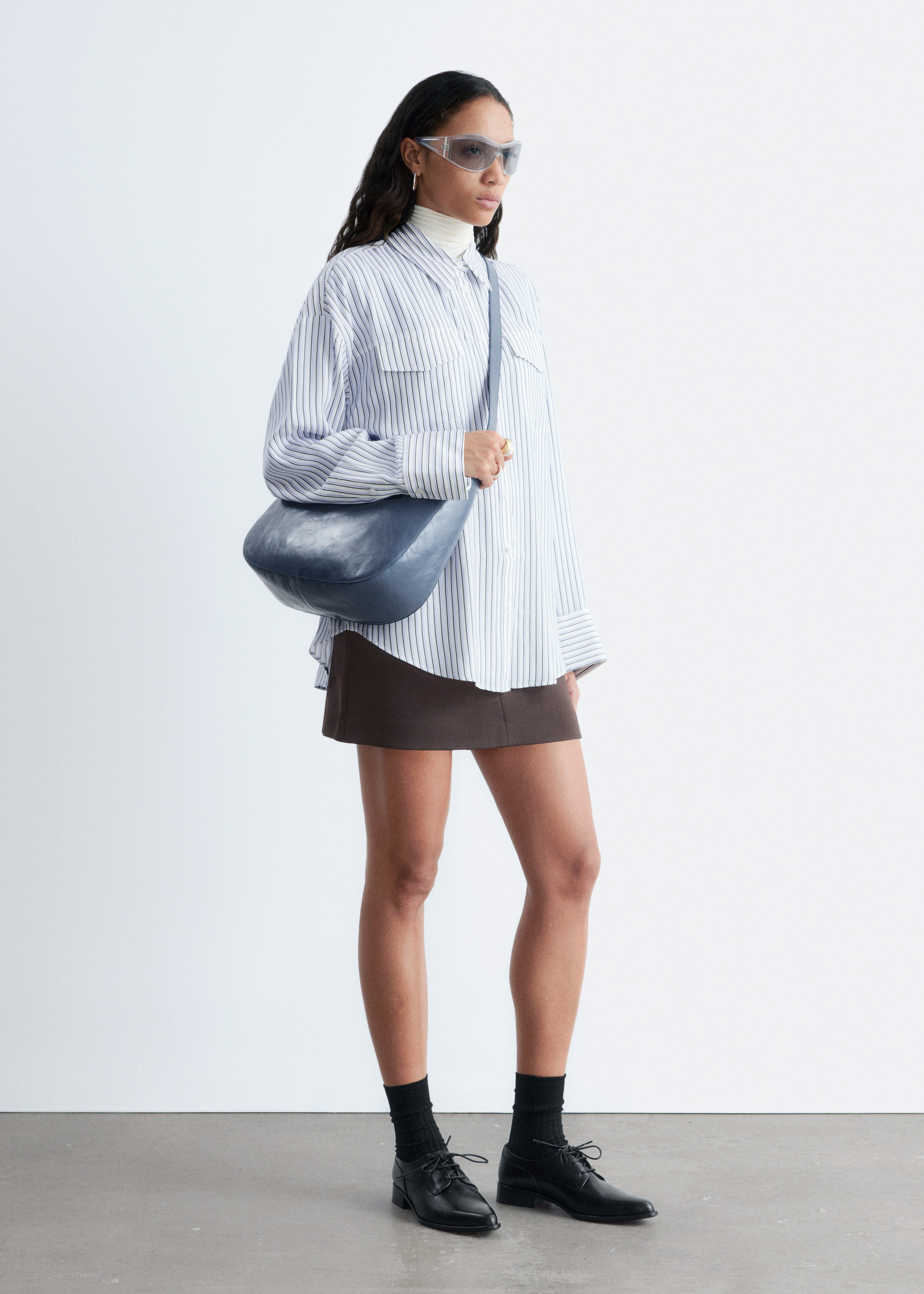 & Other Stories STRIPED PATCH-POCKET SHIRT