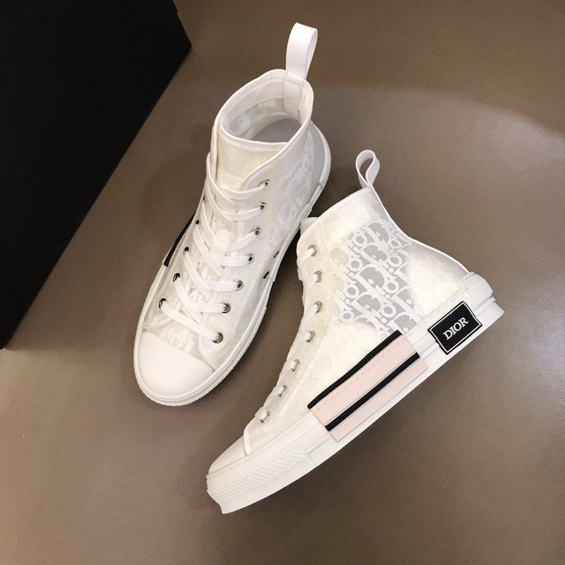 Dior B23 High Top Logo Oblique Print White - Sneaker Replica Workshop