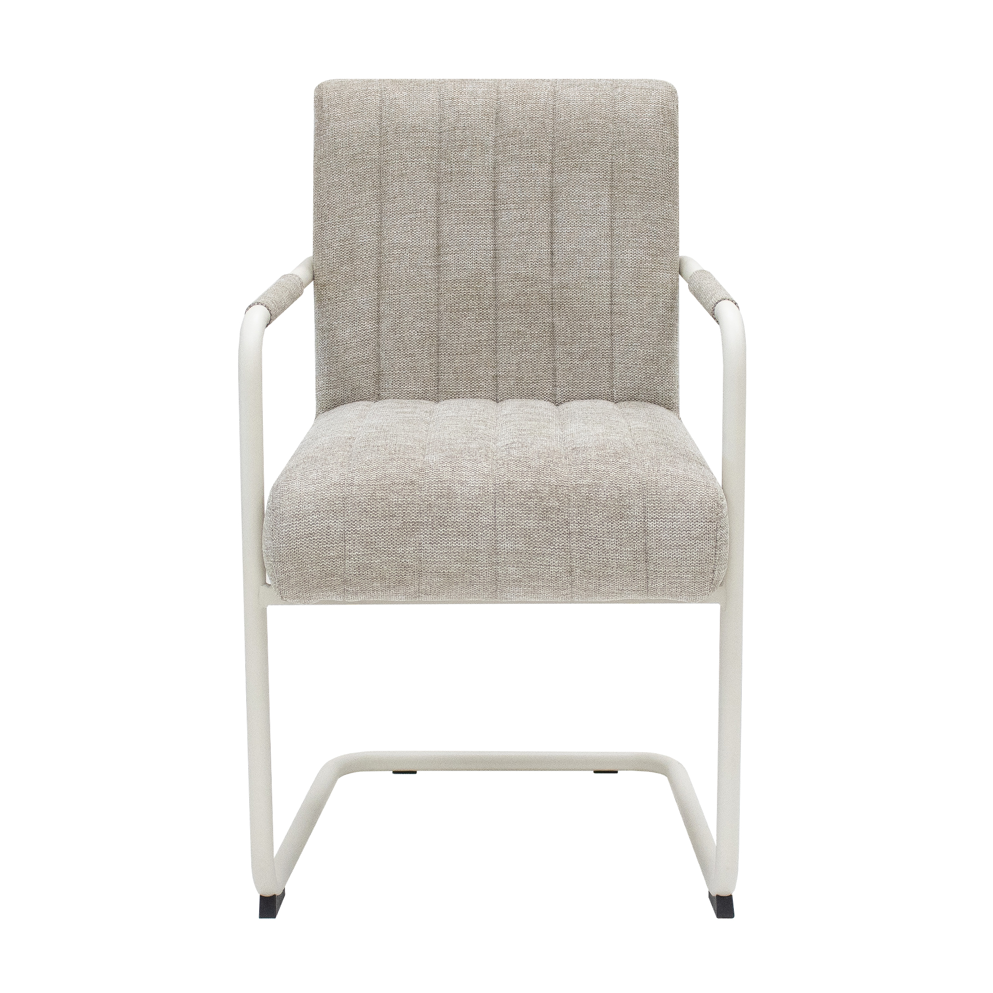 Kick Eetkamerstoel Isa - beige (wit frame)
