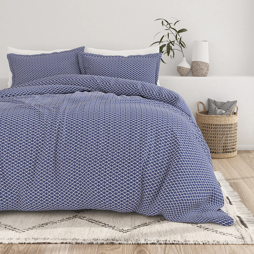 Quatrefoil Pattern 3-Piece Duvet Cover Set (Sale)